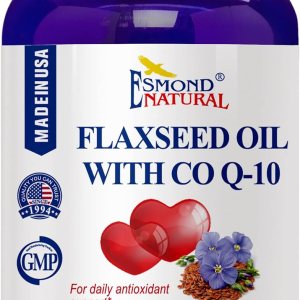 Aceite de linaza con CO Q-10 (antioxidante diario y soporte del sistema cardiovascular), GMP, producto natural certificado Assn, fabricado en Aceite de linaza con CO Q-10 (antioxidante diario y soporte del sistema cardiovascular), GMP, producto natural certificado Assn, fabricado en