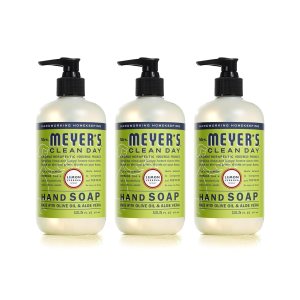 MRS. MEYER’S CLEAN DAY Jabón de manos, hecho con aceites esenciales, fórmula biodegradable, limón verbena, 12.5 fl. oz (paquete de 3) MRS. MEYER’S CLEAN DAY Jabón de manos, hecho con aceites esenciales, fórmula biodegradable, limón verbena, 12.5 fl. oz (paquete de 3)