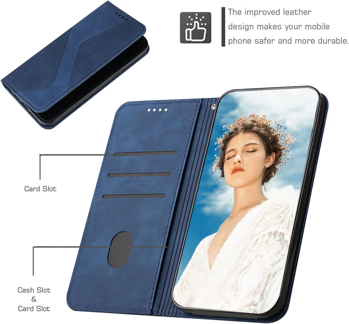 Funda tipo cartera compatible con Xiaomi Poco X3Poco X3 ProPoco X3 NFC, compatible con Xiaomi Poco X3 NFC funda TPU a prueba de golpes funda