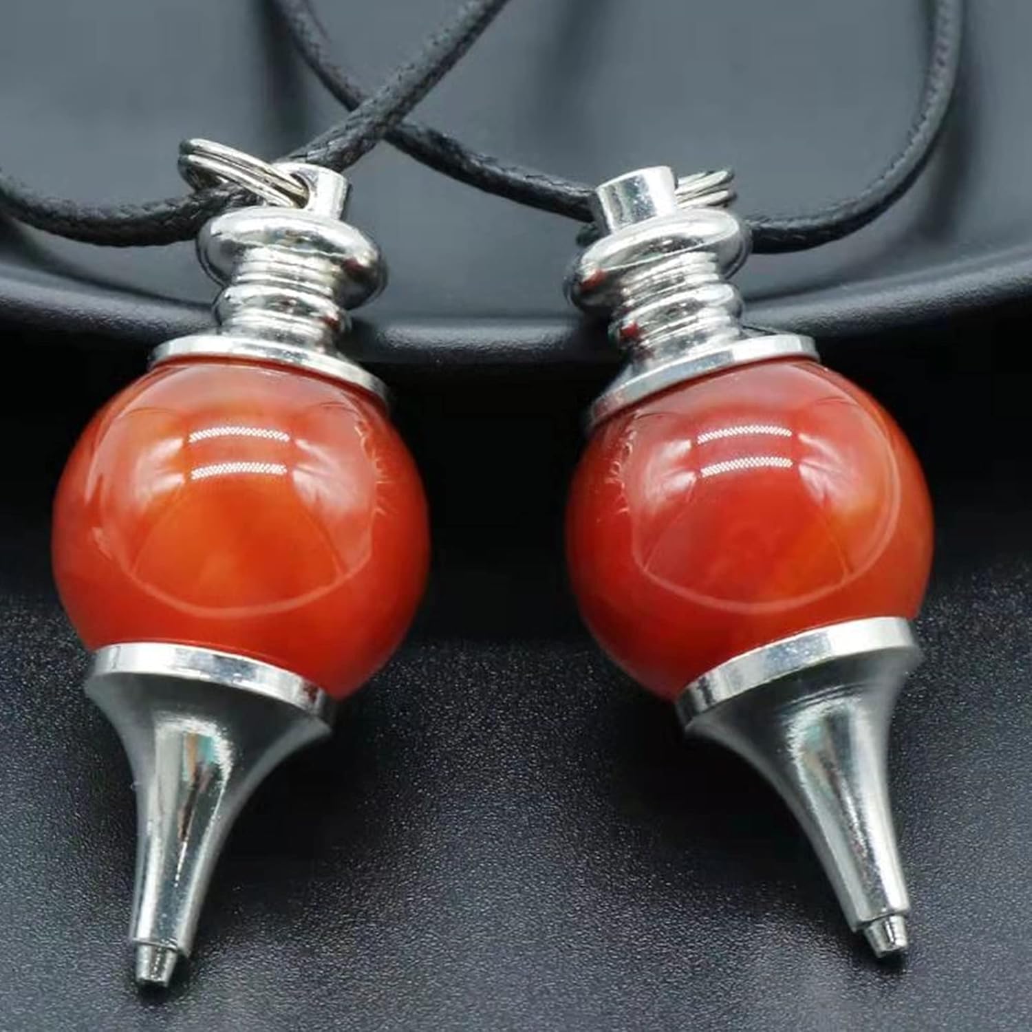 Collar de cristal de cornalina real para mujer, piedras preciosas en bruto y curativas para los chakras, dije con auténtico cristal rojo joya de