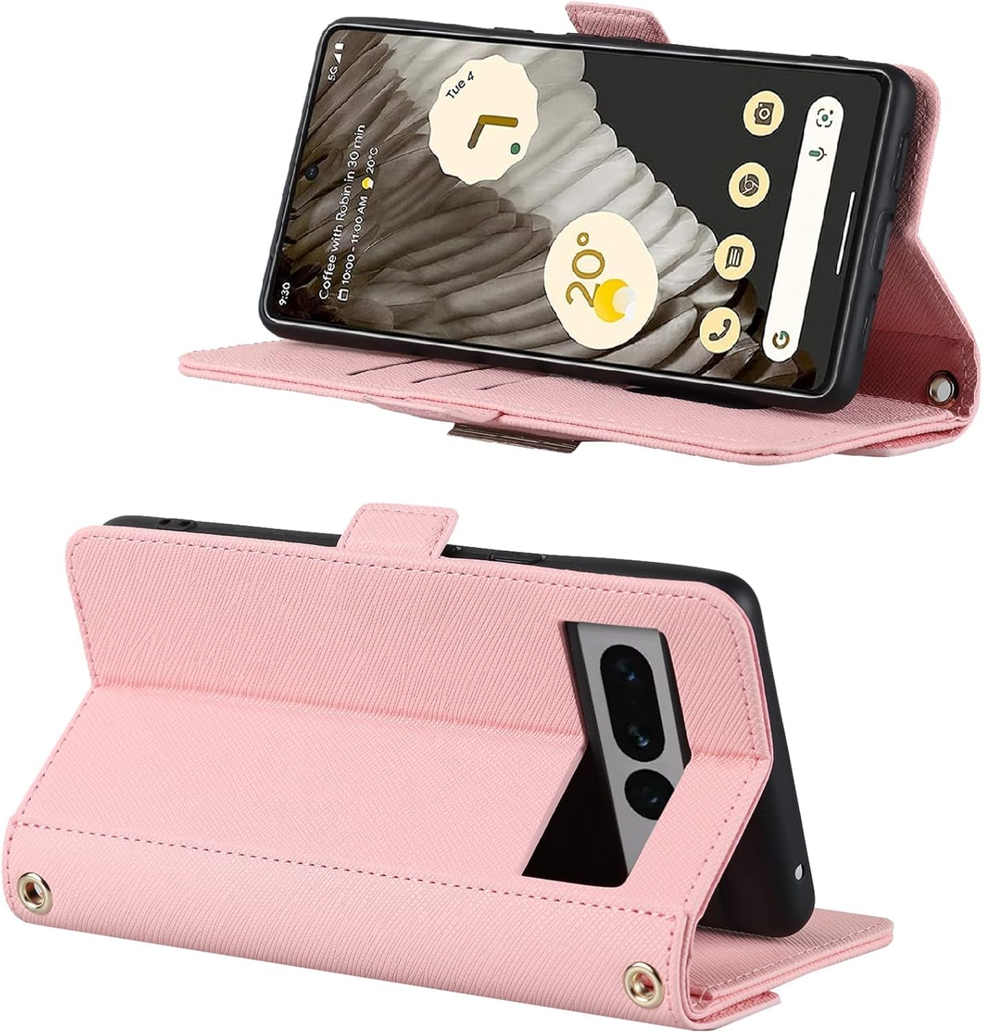 Jaorty Funda tipo cartera cruzada para Google Pixel 7 Pro con correa de cordón ajustable, soporte para tarjetas de crédito de 6.7 pulgadas, bolso de