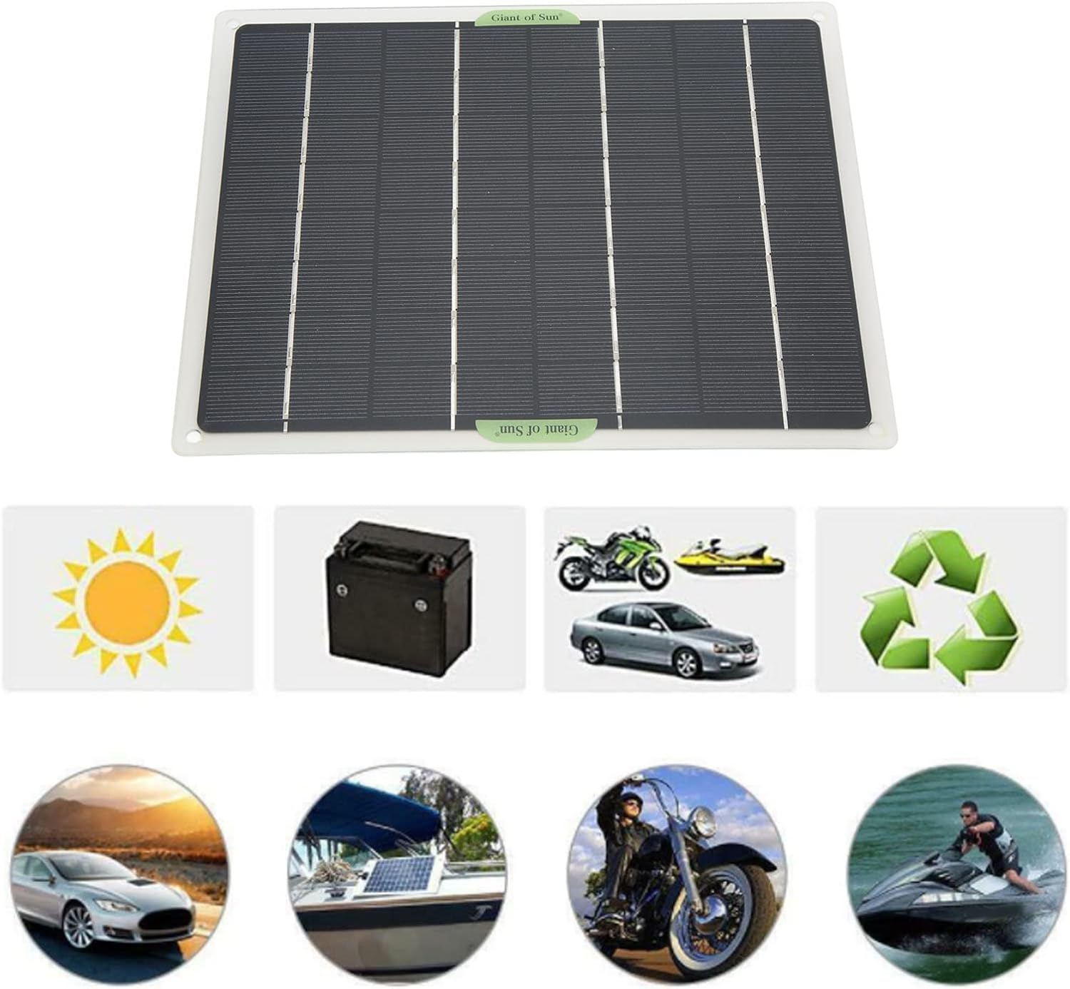 Panel solar de 10 W, mantenedor de batería de 12 voltios solar, mantenimiento de batería de 12 voltios solar, piezas de caravana, panel solar de 10