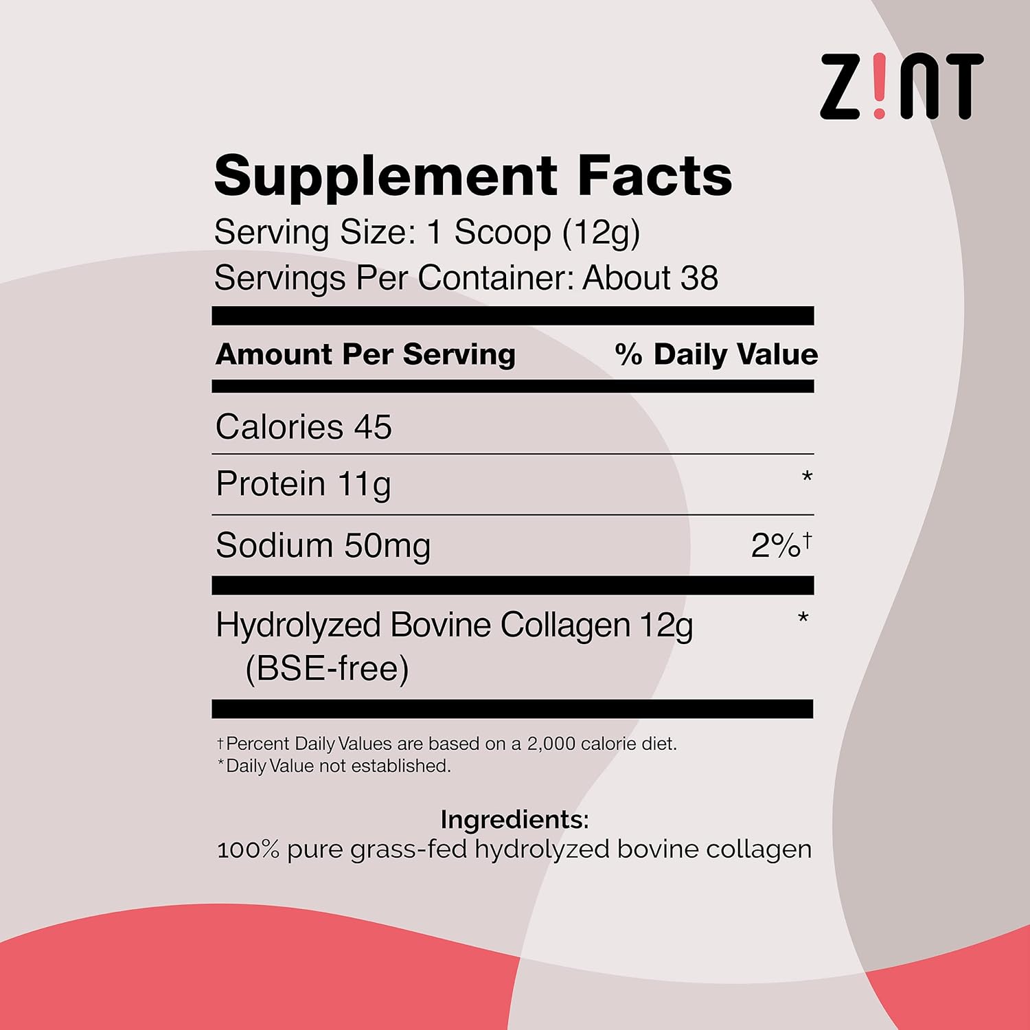 Zint Polvo de péptidos de colágeno certificado Paleo y Keto, hidrolizado de colágeno granulado tipo I y III para una mayor absorción, proteína
