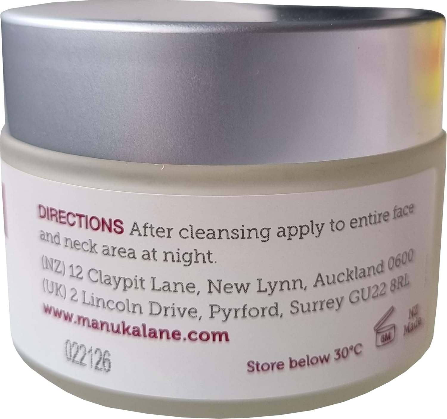 Manuka Lane Crema de noche con retinol, miel de manuka y péptidos Resultados reales brillantes para una piel joven y saludable