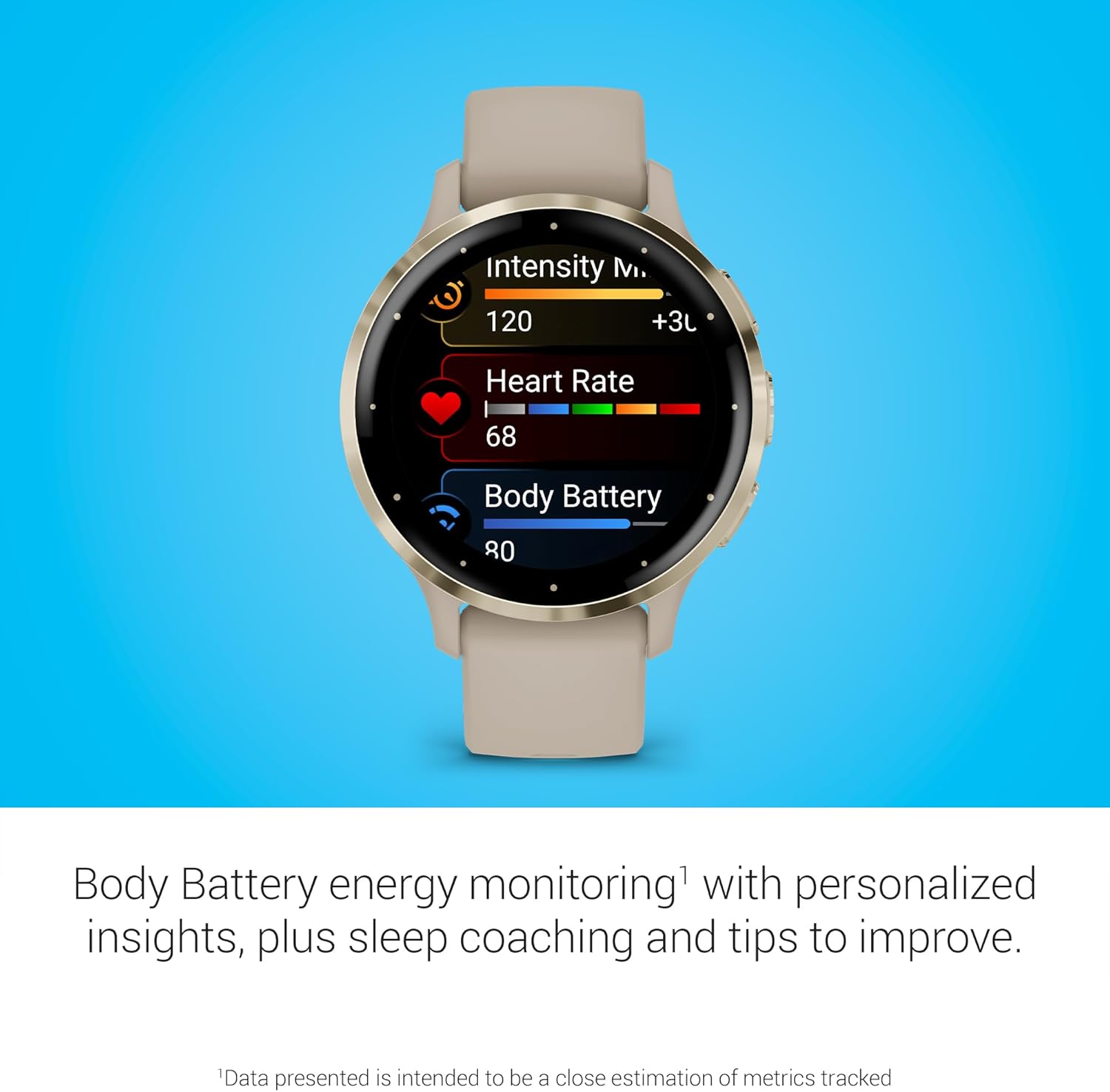 Garmin Venu 3S, reloj inteligente GPS con pantalla AMOLED, gris francés, características avanzadas de salud y fitness, hasta 10 días de duración de