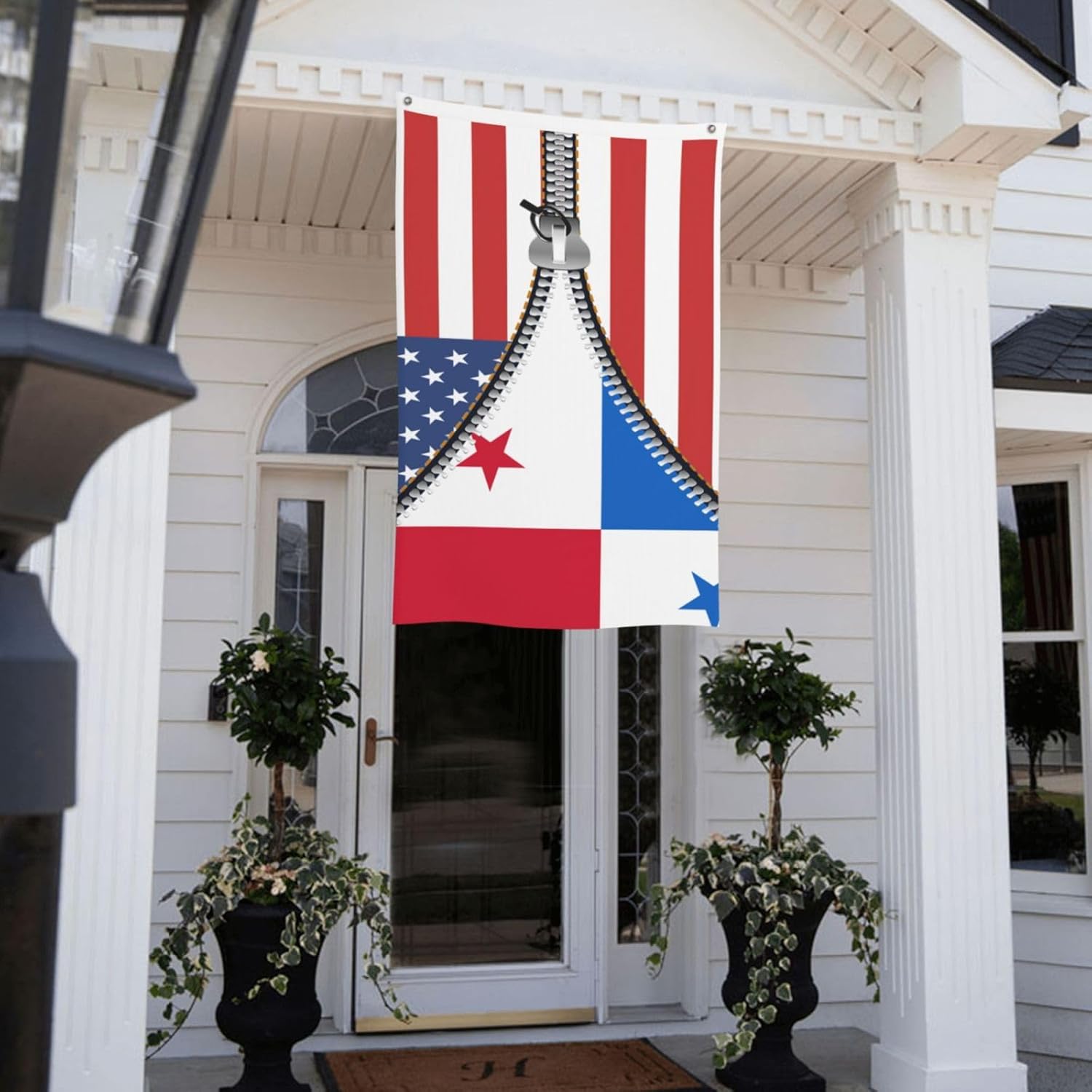 Bandera de Panamá de Estados Unidos de 3 x 5 pies, bandera panameña de doble cara, grande para pared, dormitorio, sala de estar, decoración colgante