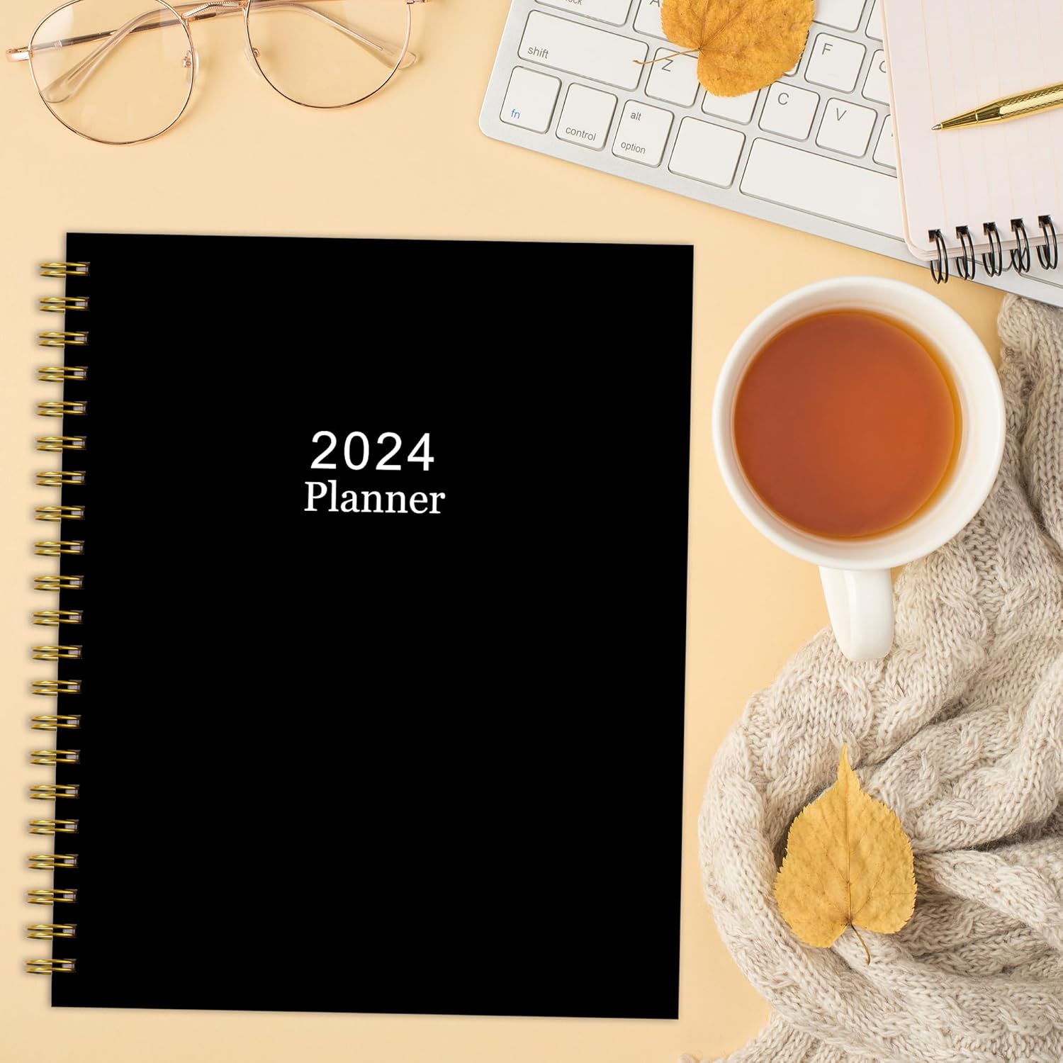 Agenda 2024-2024, agenda académica semanal y mensual de 8.5 x 11 pulgadas, agenda académica anual, 12 pestañas mensuales, calendario, bolsillo