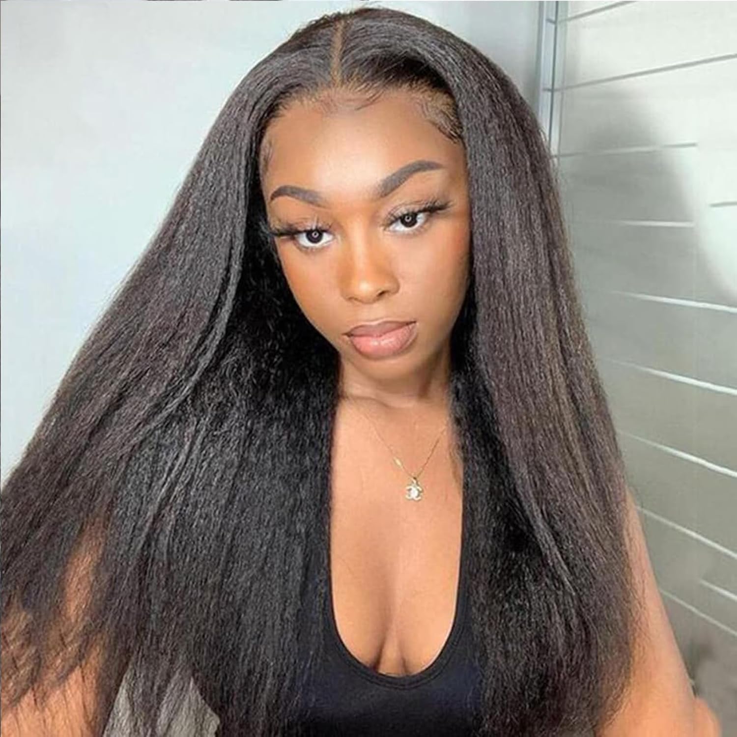 Viyaviya Extensiones de cabello humano Remy rizado lacio, color natural, 100% sin procesar, 16 pulgadas, virgen, brasileño, doble trama, para