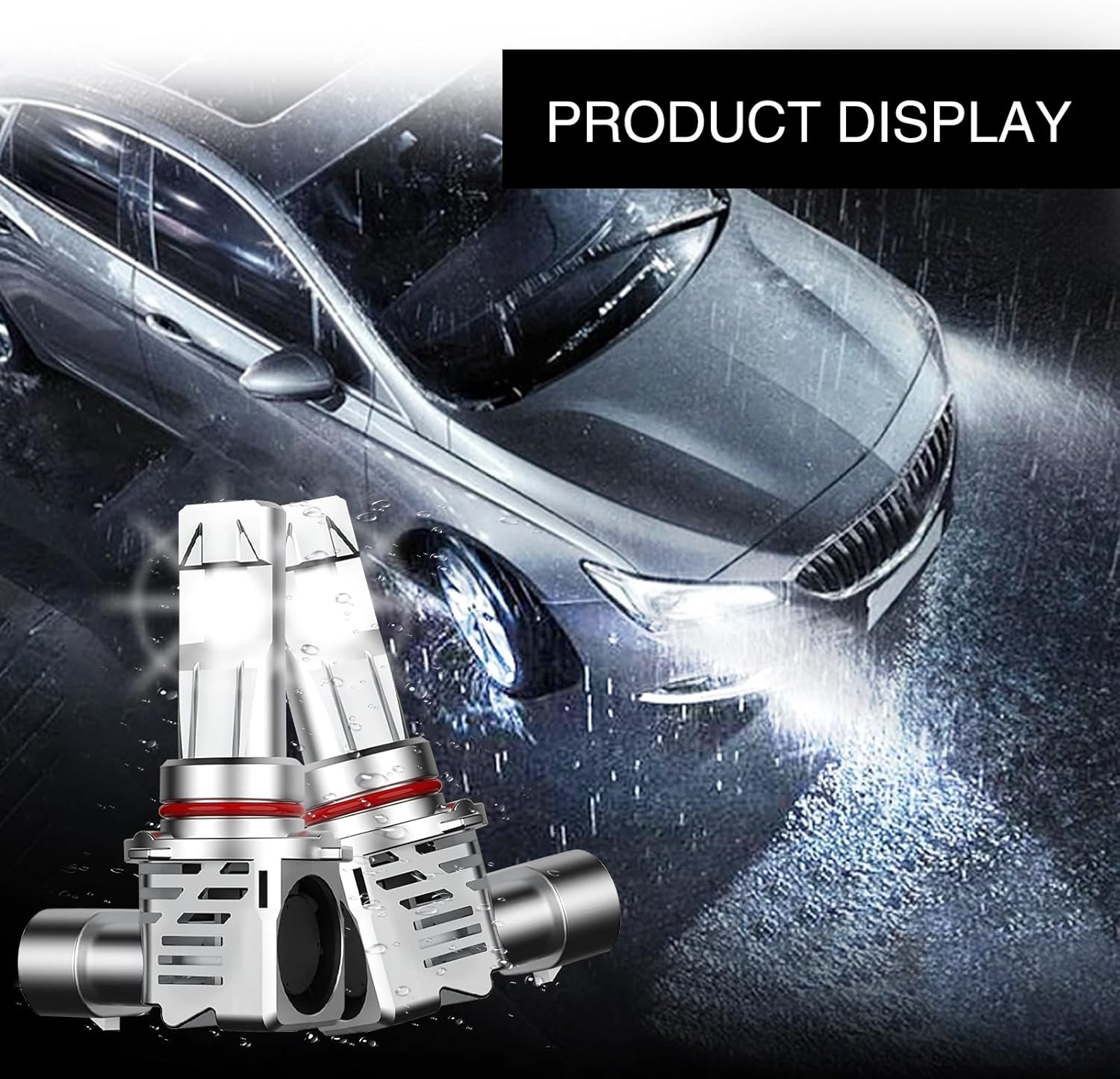 QODOLSI 2 bombillas de coche 9005HB3, kits de bombillas de coche superbrillantes de 6500 K, luz antiniebla de luz blanca, luz alta de aluminio,