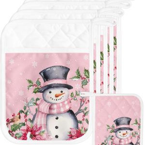 Juego de 4 agarraderas de tela de toalla con bolsillo antideslizante y aislante de calor para cocina, guantes gruesos para horno, posavasos para Juego de 4 agarraderas de tela de toalla con bolsillo antideslizante y aislante de calor para cocina, guantes gruesos para horno, posavasos para