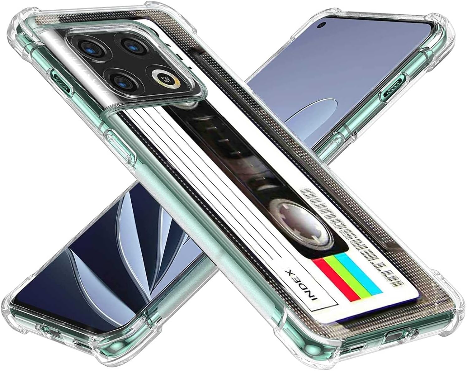 Diseñado para OnePlus 10 Pro 5G, cinta de cassette retro 80s 90s Music Mixtape patrón clásico para OnePlus Case hombres mujeres, funda de TPU suave