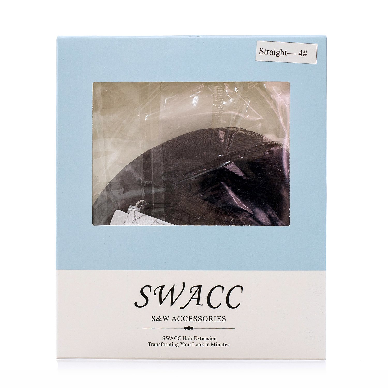 SWACC – Extensiones de pelo largo, lacio y ondulado, en forma de cola de caballo, extensiones de pelo sintético con clip para mujer