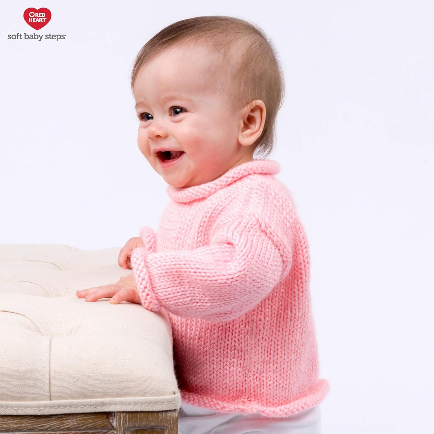 Red Heart Soft Baby Steps – Hilo de fresa, paquete de 3 unidades de 4.97 oz5 onzas, acrílico, 4 medianos (peinado), 256 yardas, tejido, ganchillo y