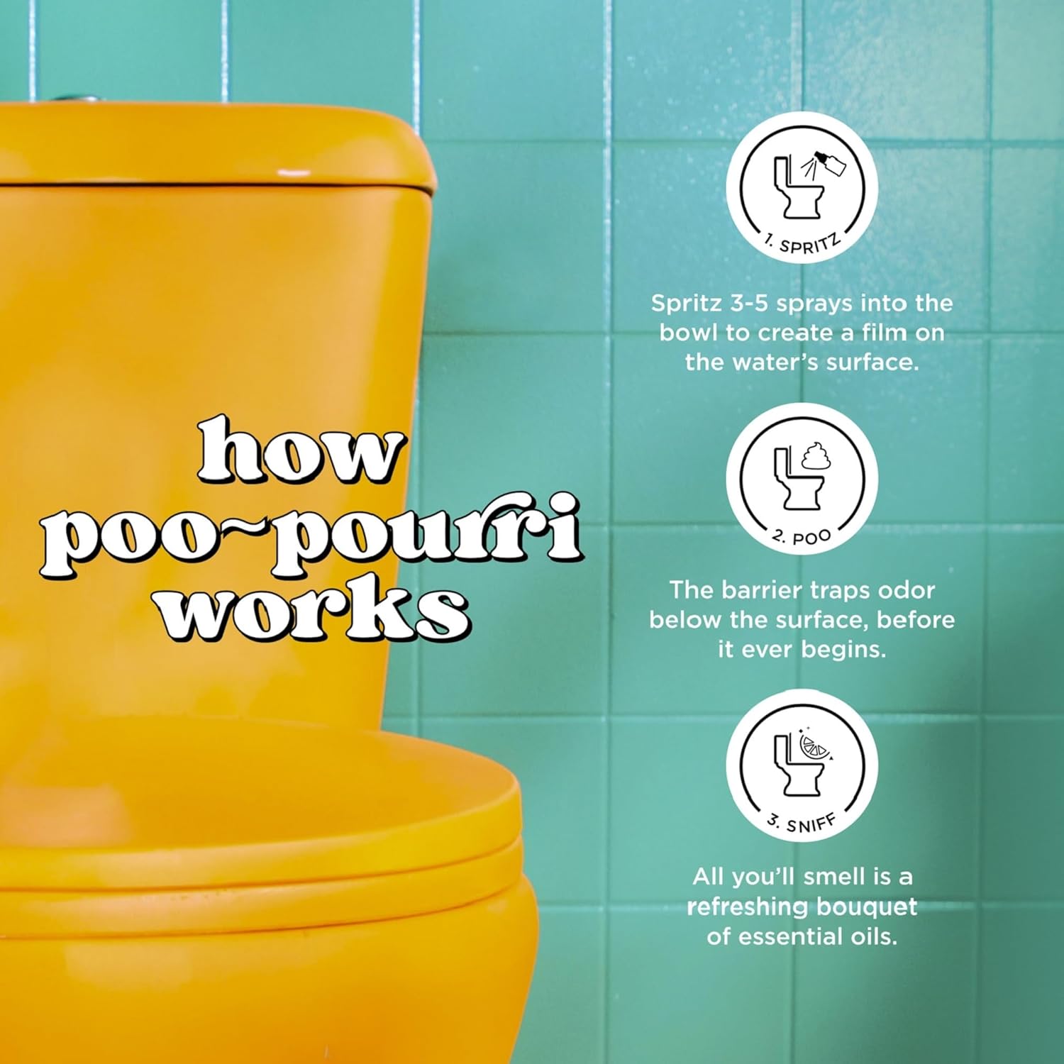 Poo-Pourri Before-You-Go – Espray para inodoro, Yule Log, 34 onzas líquidas.