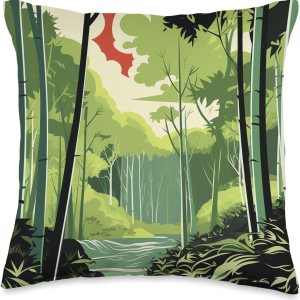 Bamboo Radiance Awakens Vibrant Brilliance Serene Greenery Throw Pillow, 16×16, Multicolor Bamboo Radiance Awakens Vibrant Brilliance Serene Greenery Throw Pillow, 16×16, Multicolor