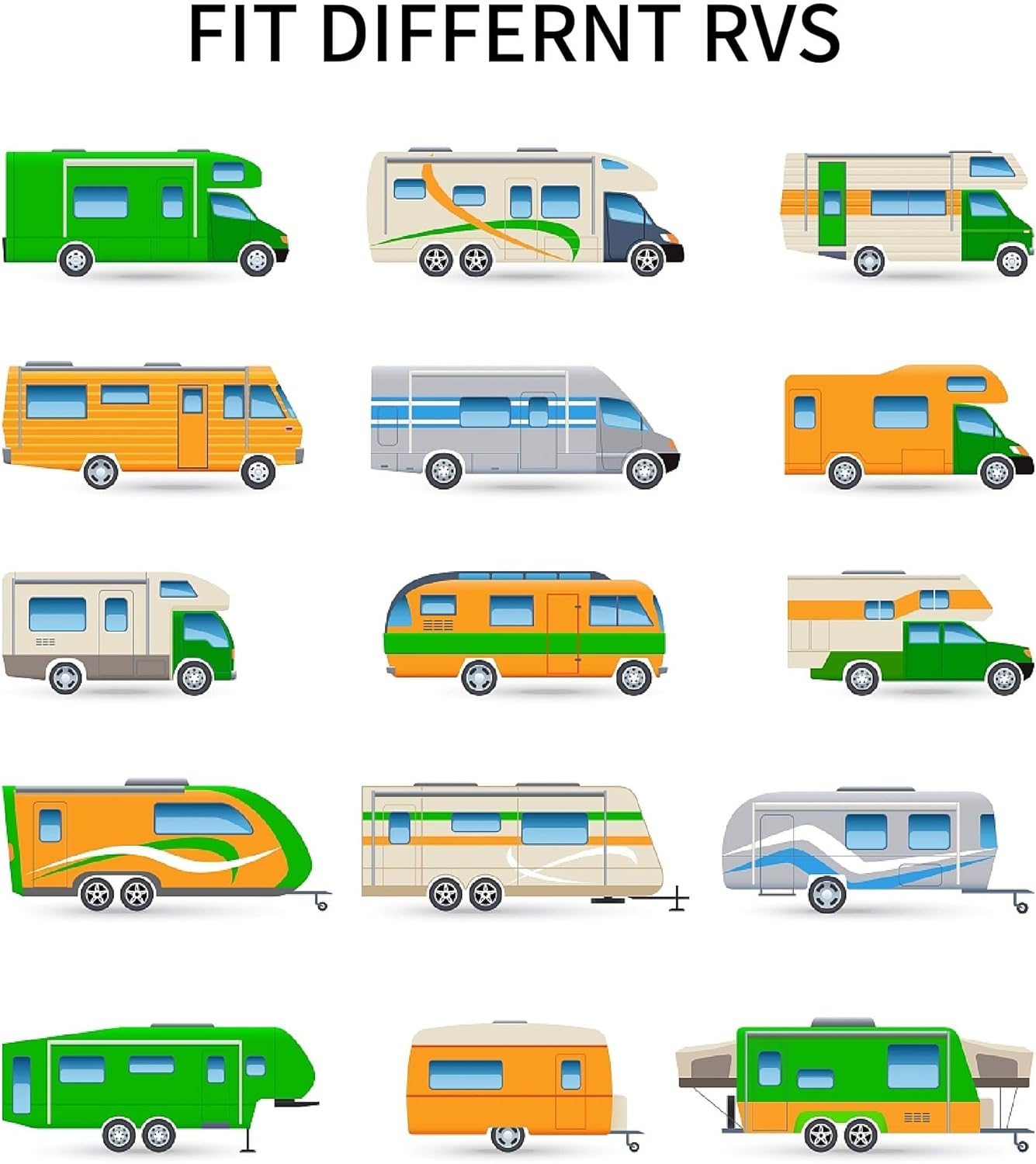 YESCAMP Tela de repuesto para toldo de autocaravana, resistente a la intemperie, 4 capas de 18.5 onzas, tela de vinilo para cámper, remolque y