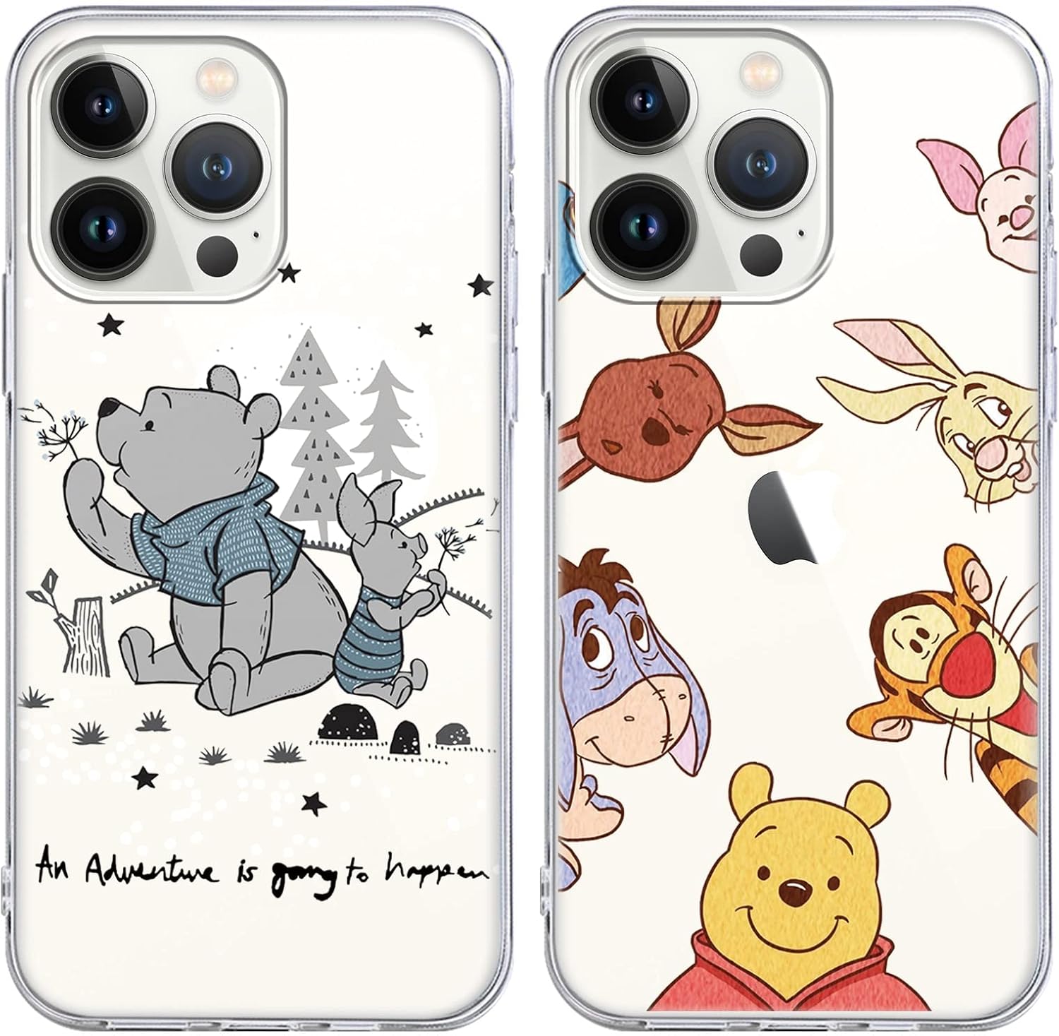 FGIAZDU Paquete de 2 fundas de teléfono de anime para iPhone 13 Pro Max, bonita funda protectora de dibujos animados de oso tigre, fundas de