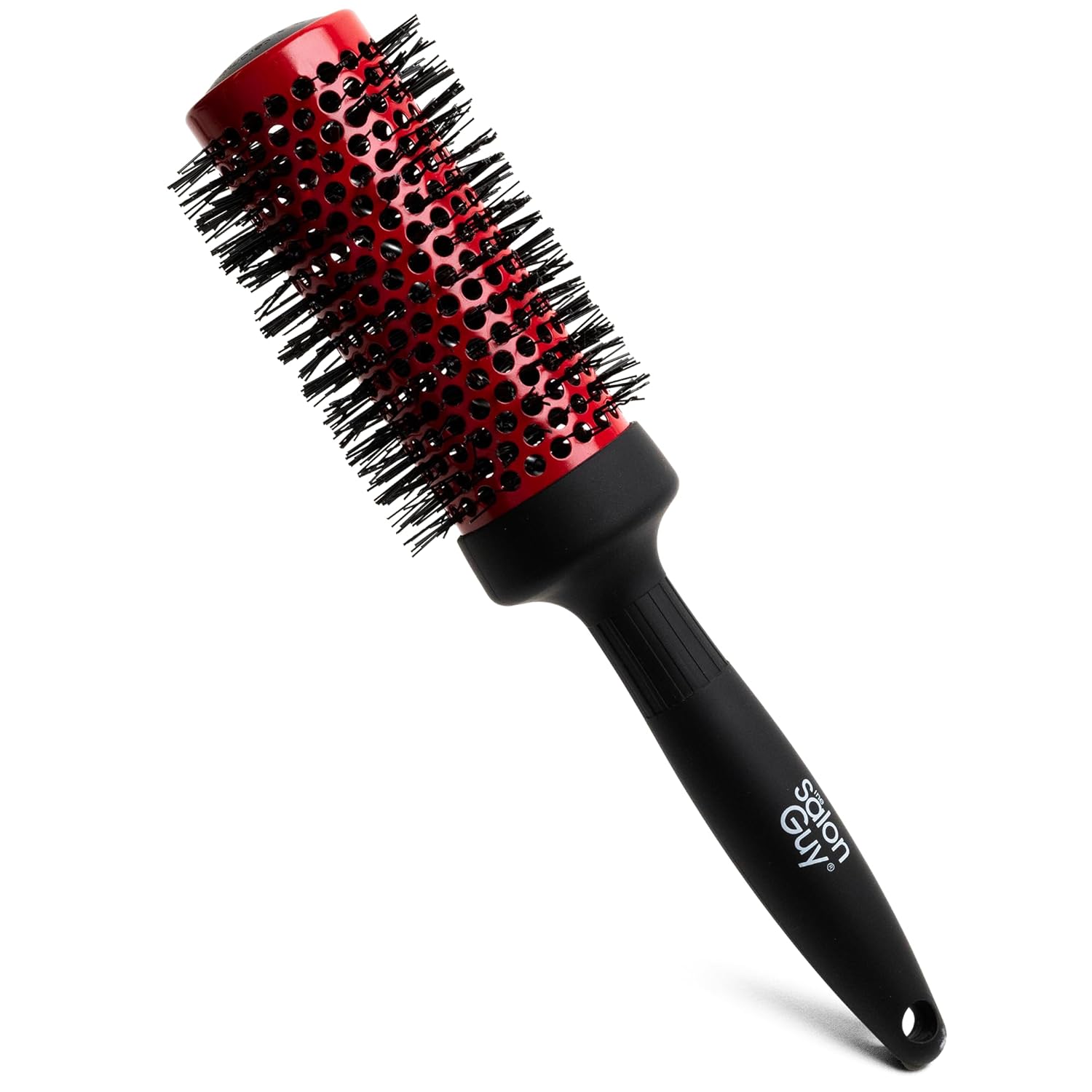 Cepillo redondo de cerámica con infusión de iones  Cepillo de calidad de salón para secado con soplado  Fija el cabello seco o dañado  Cepillo de