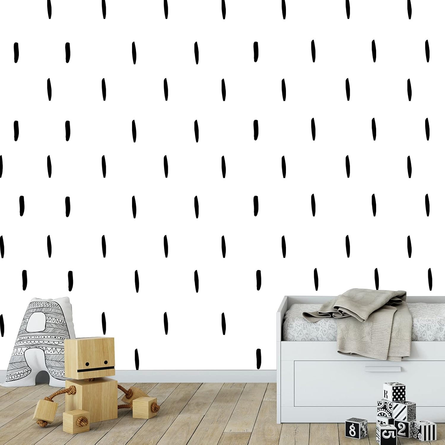192 calcomanías de pared de línea bohemia, decoración abstracta moderna, removible, despegar y pegar, papel tapiz a rayas negras, vinilo de pared