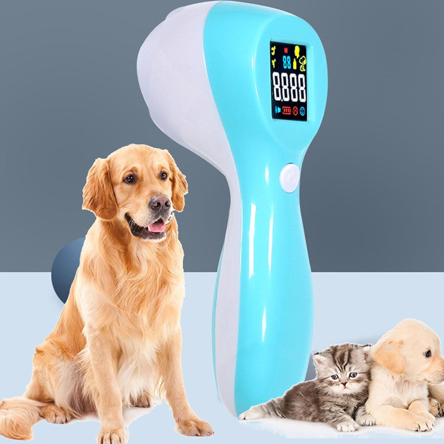 Termómetro digital para mascotas sin contacto, 3 en 1 sin contacto infrarrojo de alta precisión 3 en 1 termómetro animal 3 en 1, detección de