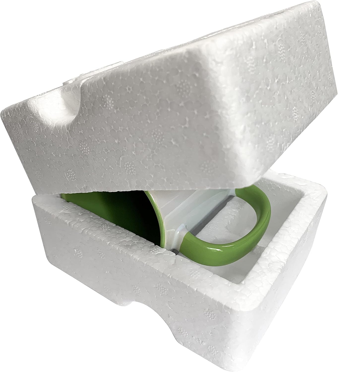 3dRose, Taza verde bicolor de 15 oz, verdeblanco