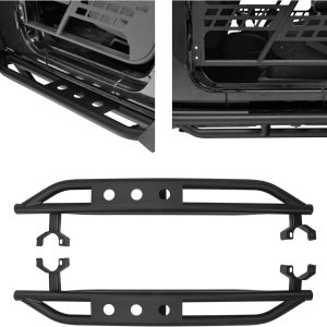 HECASA Estribos laterales compatibles con Jeep Wrangler JK 2007-2018 de 2 puertas, 550 libras, capacidad de 52.6 pulgadas, barras Nerf de acero HECASA Estribos laterales compatibles con Jeep Wrangler JK 2007-2018 de 2 puertas, 550 libras, capacidad de 52.6 pulgadas, barras Nerf de acero