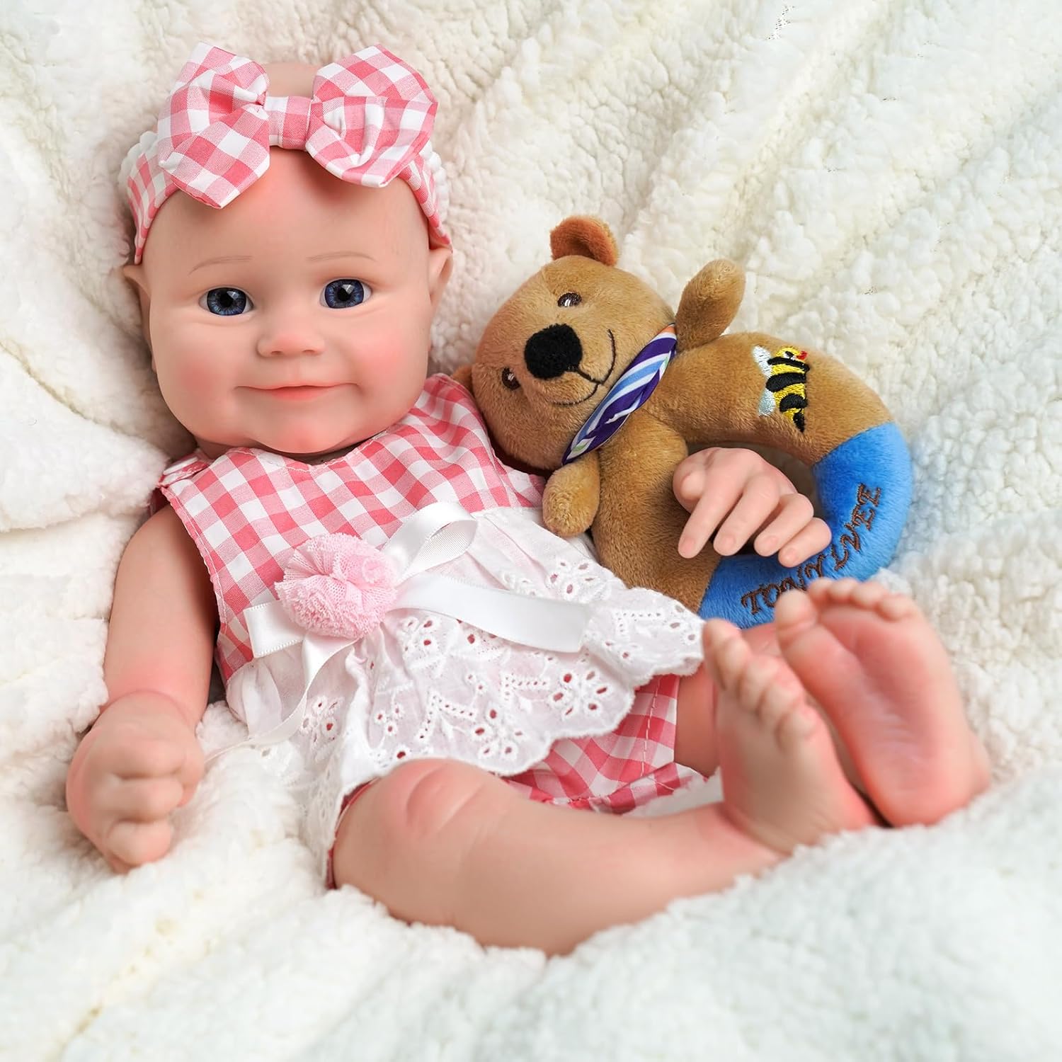 JIZHI Muñecas de bebé Reborn de silicona de cuerpo completo, 16 pulgadas, 5.73 libras, peso de silicona de platino completo, realista, muñeca de