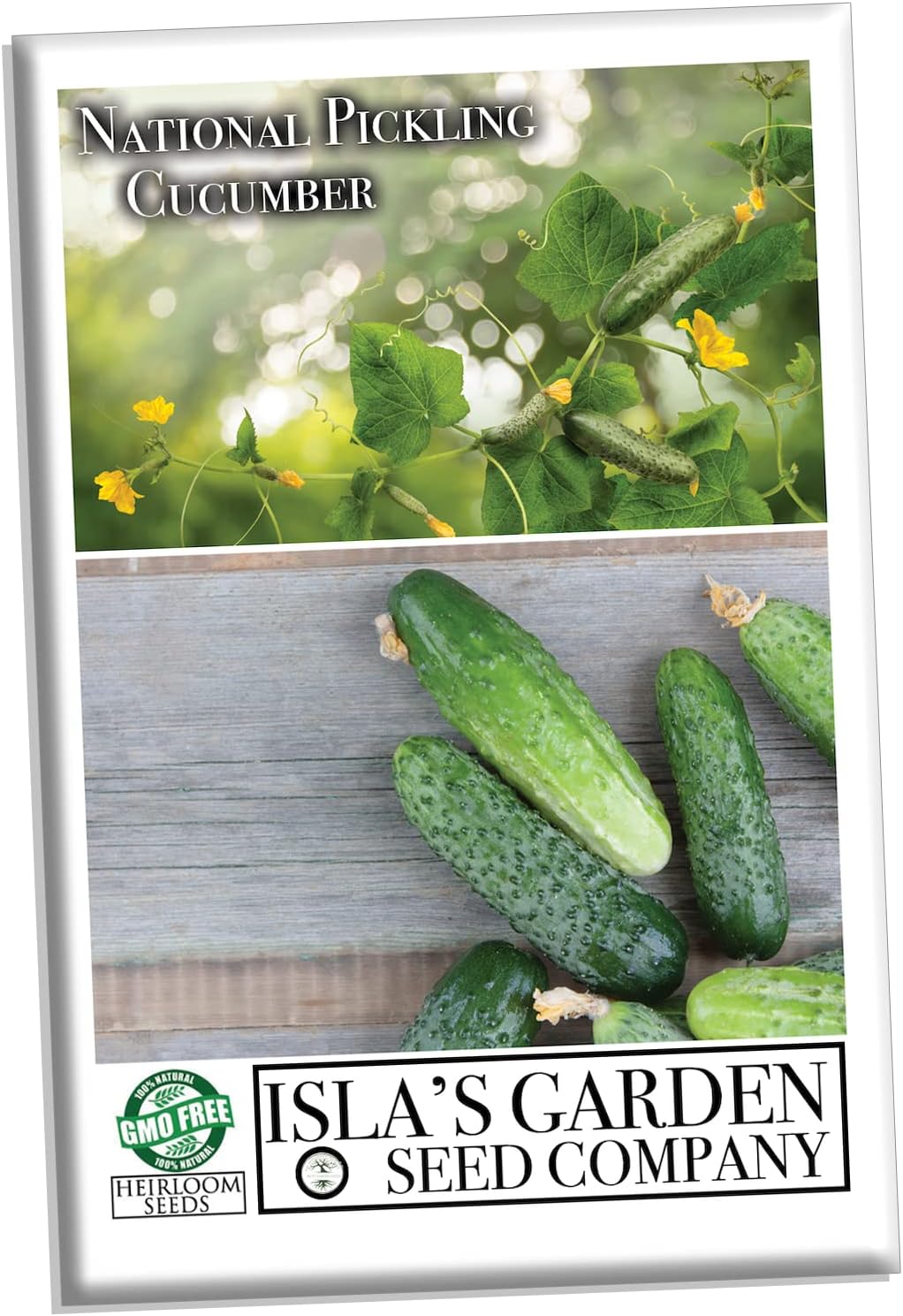 Semillas nacionales de pepino encurtido para plantar, más de 75 semillas tradicionales por paquete, semillas de jardín de Isla (semillas de jardín