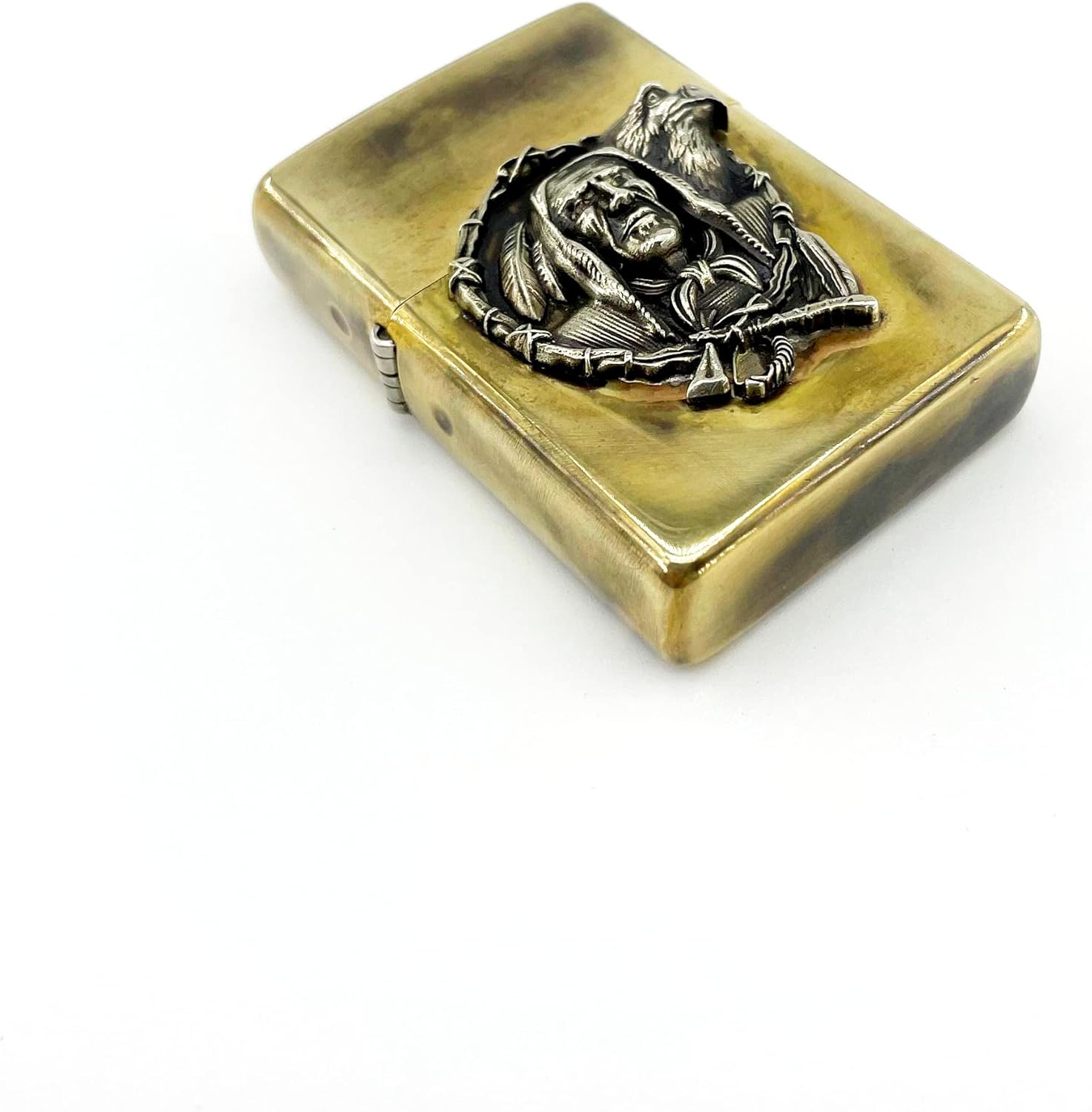 Estuche de latón para encendedor de metal, regalo hecho a mano para hombres, bolsas de manga retro, funda protectora para padre, novio, esposo