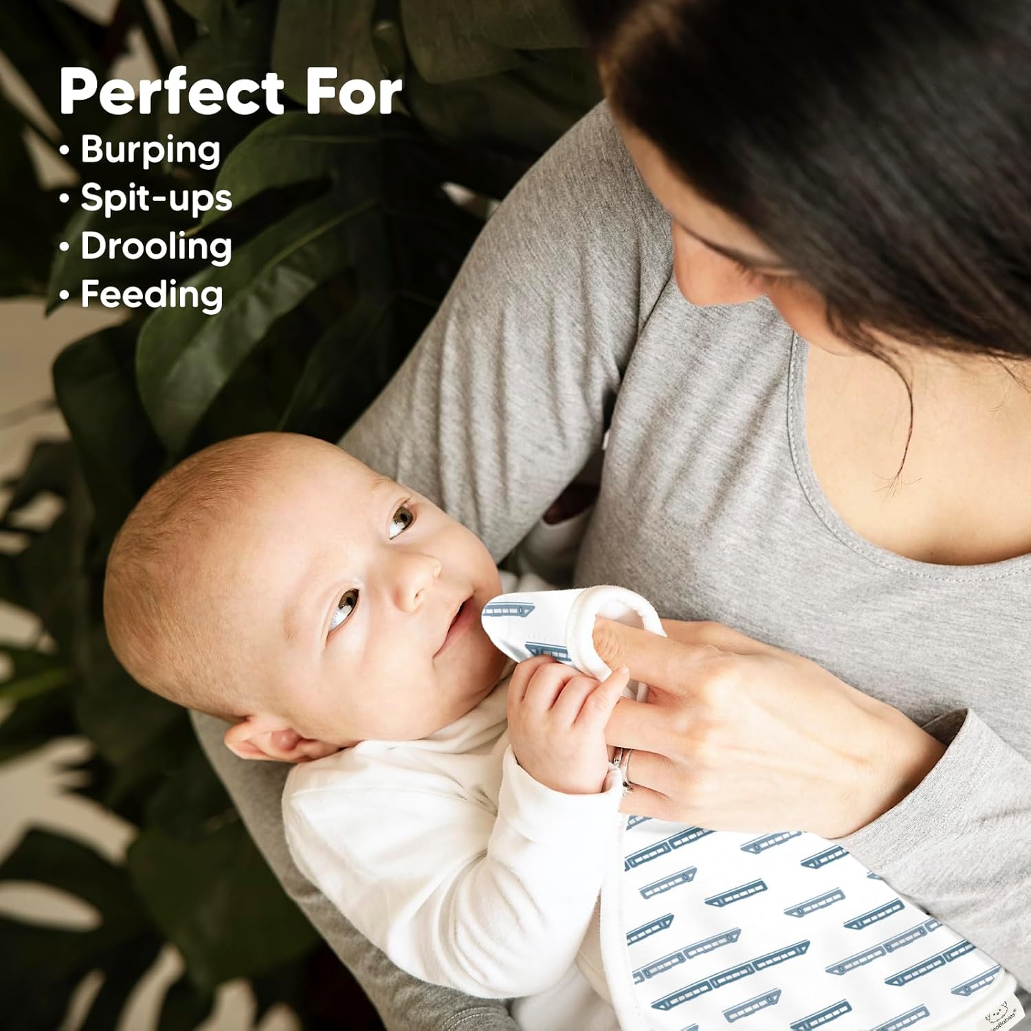 Paños orgánicos para eructos para bebés, niños y niñas, paquete de 5 paños para eructos ultra absorbentes, ropa para eructos, toalla para recién