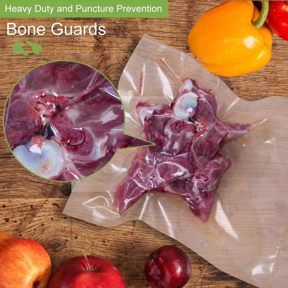 Bolsas selladoras al vacío de 200 galones de 11 x 16 pulgadas con grado comercial, sin BPA, resistentes. Bolsas selladoras al vacío compatibles con