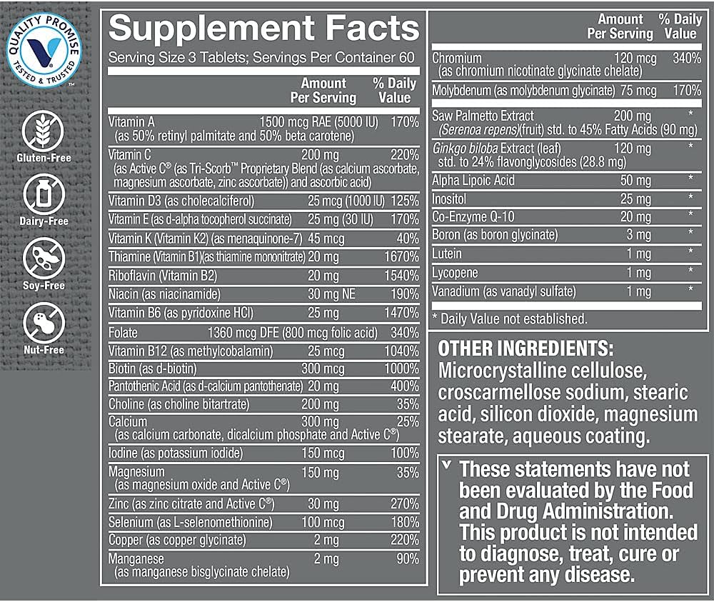 Ultimate Man 50+ Multivitamínico (180 tabletas) por The Vitamin Shoppe
