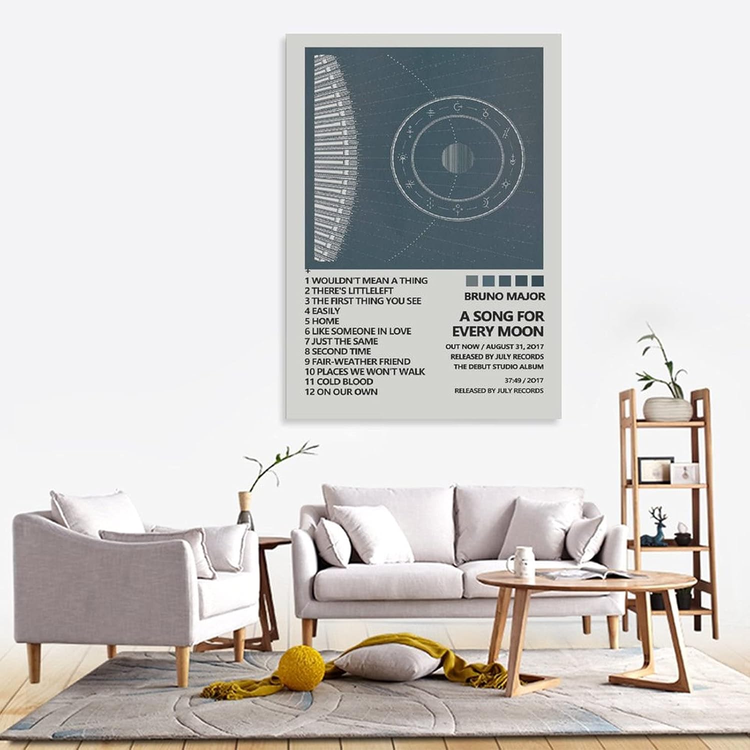 LANGYA Bruno Major – Póster de una canción para cada luna, arte de pared, estética, arte de pared, pintura para decoración de sala de estar,