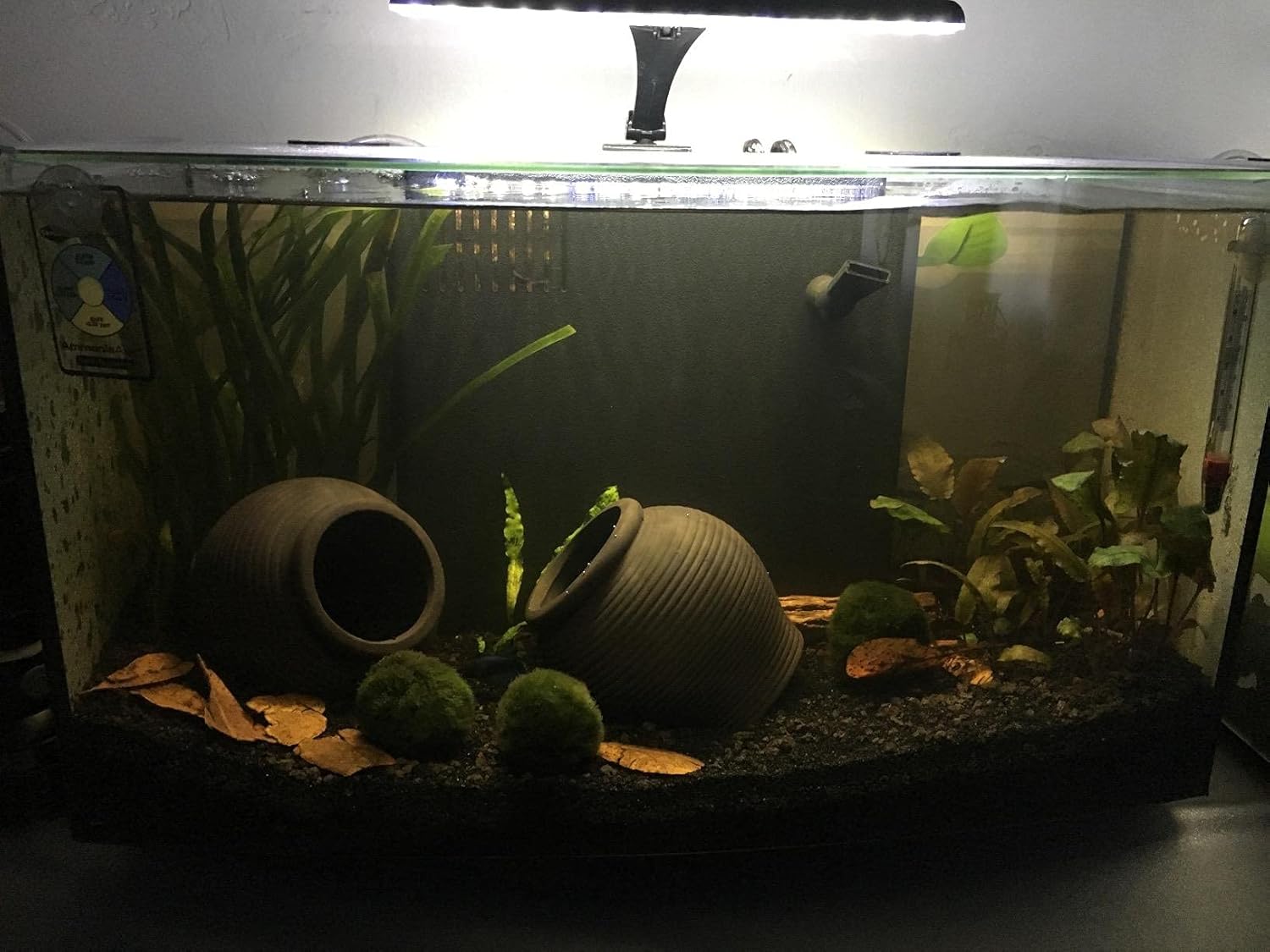 Tarro de cerámica para decoración de acuario, cueva de cría de camarones, adornos para pecera de peces betta, cíclidos de camarones Amano para