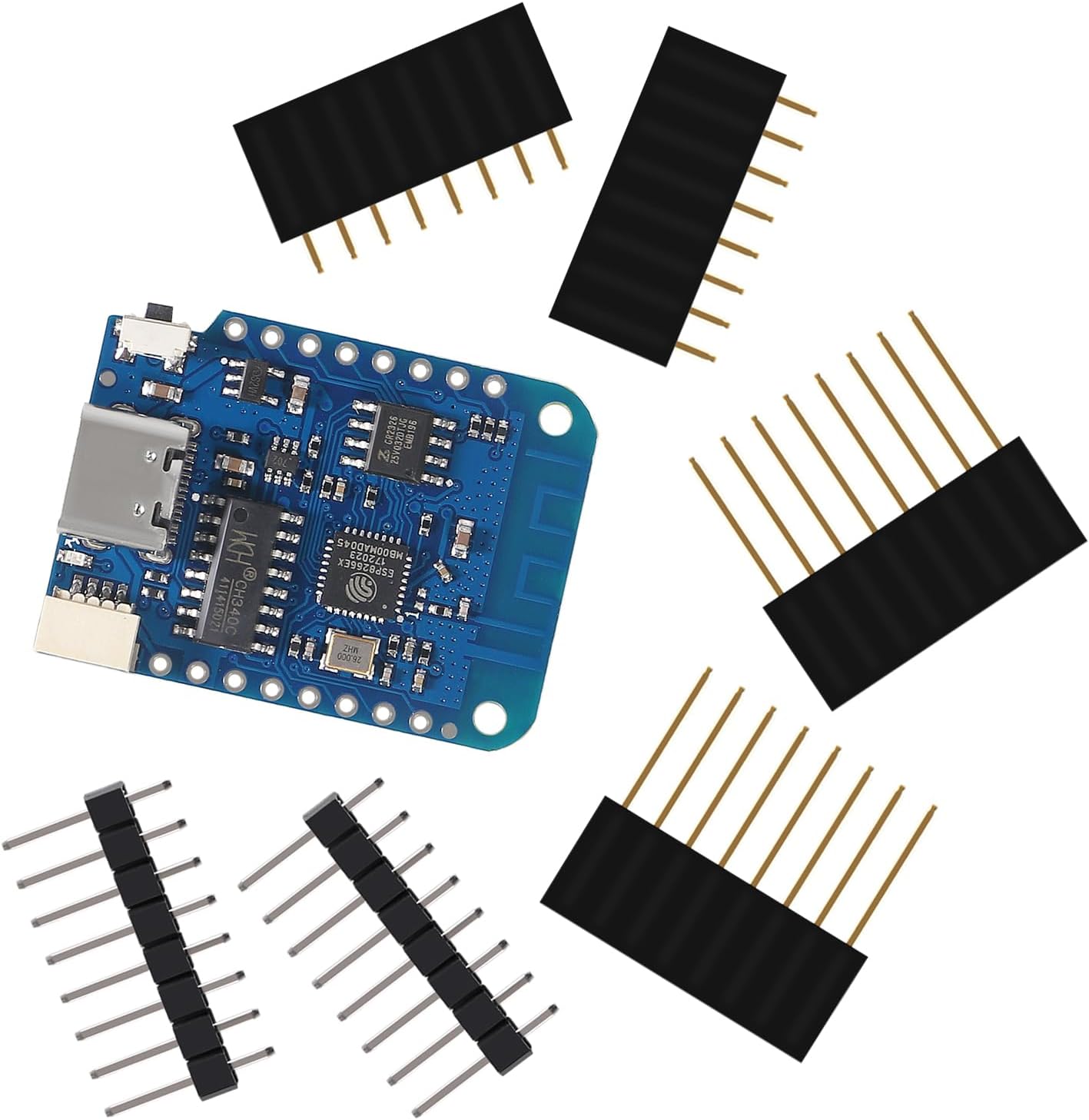 5pcs WeMos D1 Mini V4.0.0 Tipo-C USB WiFi Internet de las Cosas Basado en la Junta ESP8266 4MB Compatible con Arduino MicroPython Nodemcu (V4.0.0