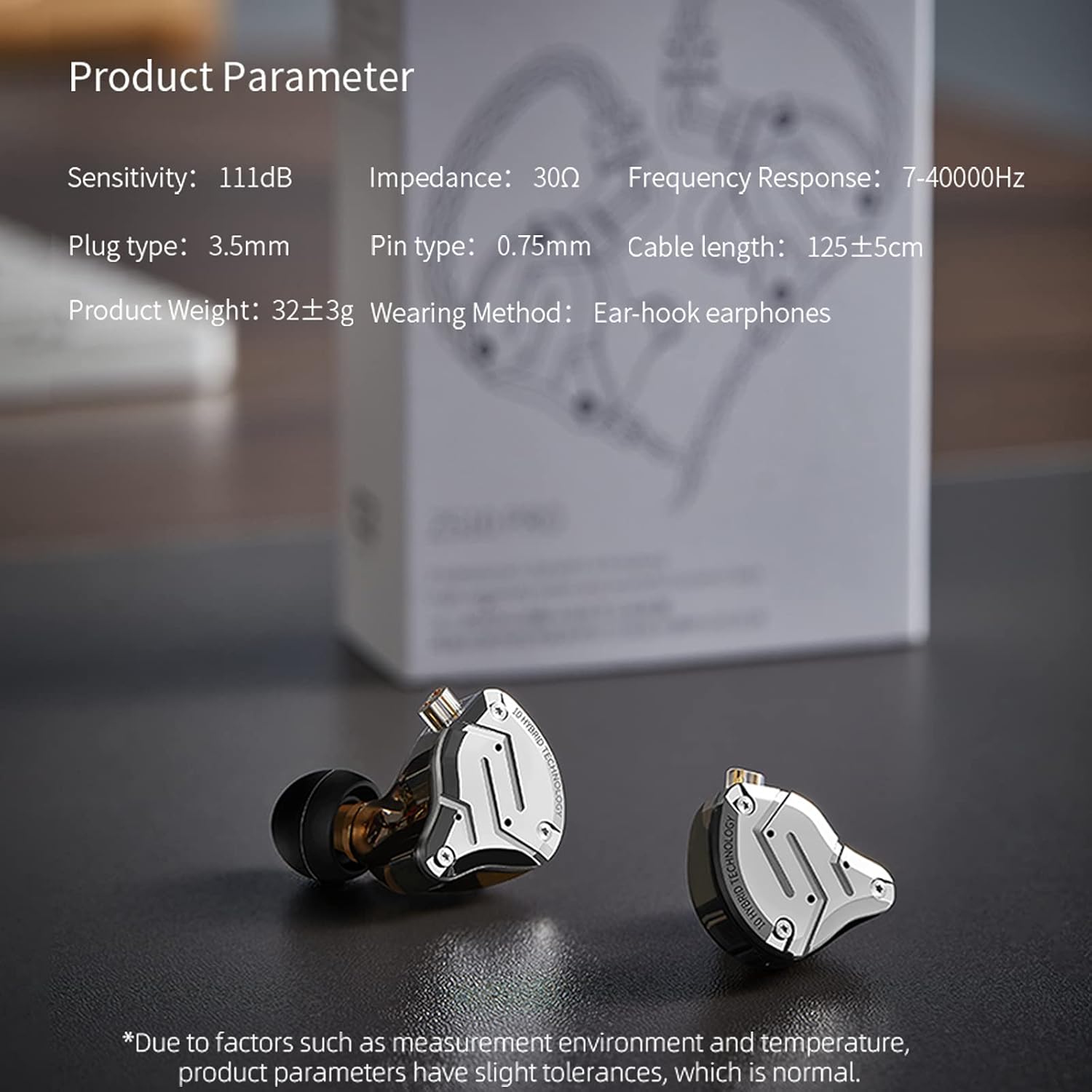 KZ ZS10 Pro – Auriculares con monitor de oído, auriculares de metal 4BA 1DD, auriculares de bajo de alta fidelidad IEM con cable C desmontable de 2
