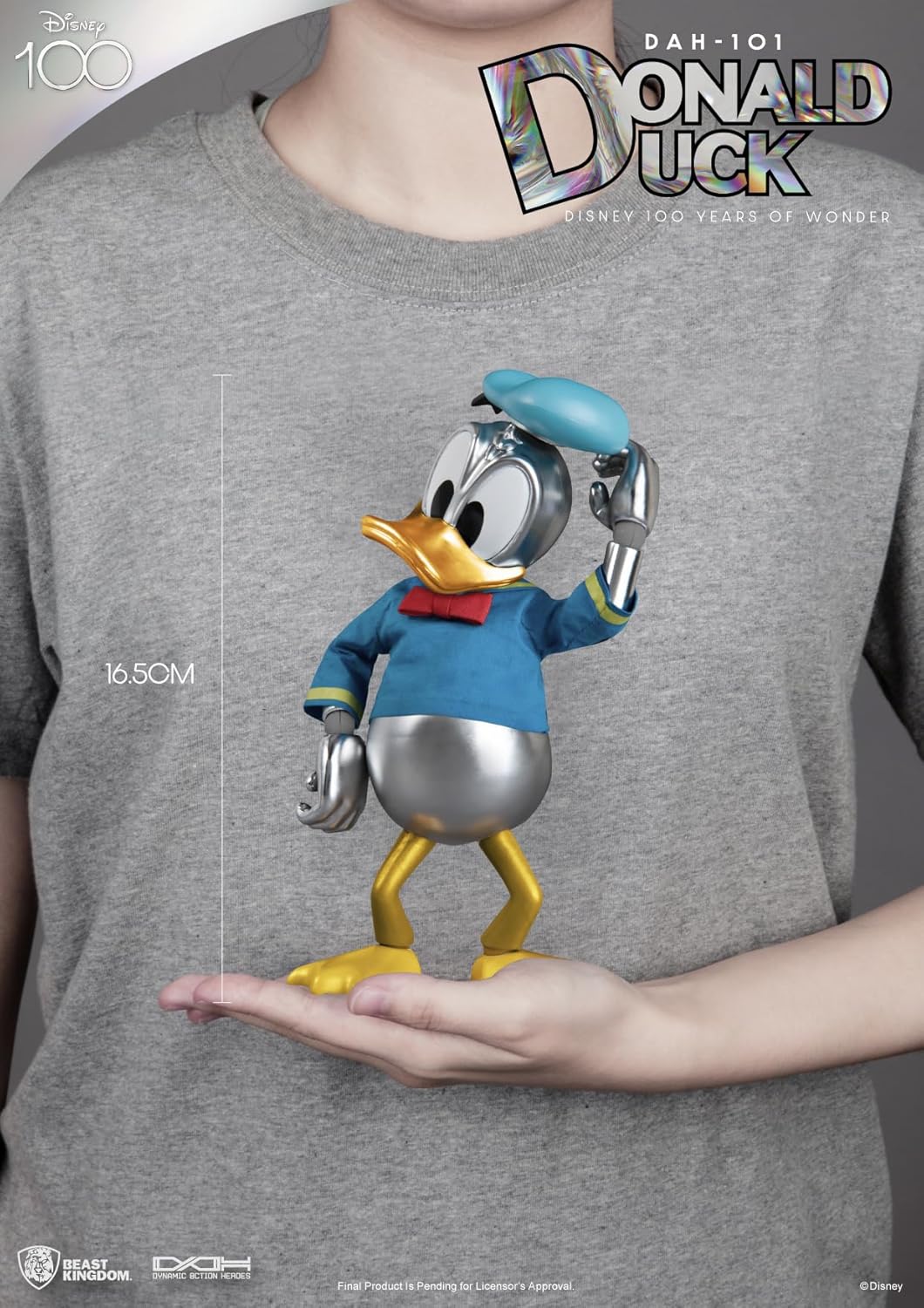 Disney 100 Years of Wonder Donald Duck DAH-101 – Figura de acción dinámica de héroes de 8 cciones