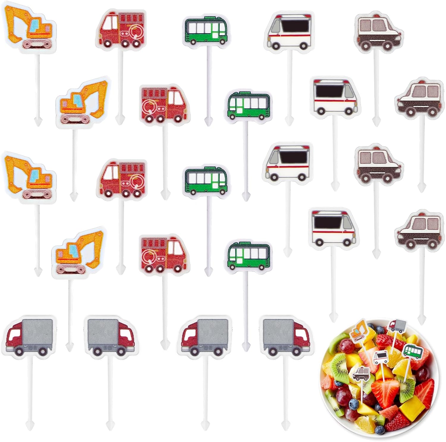 Palillos de comida para niños, palillos de frutas y frutas, divertidas selecciones de comida para niños para caja bento, accesorios de almuerzo