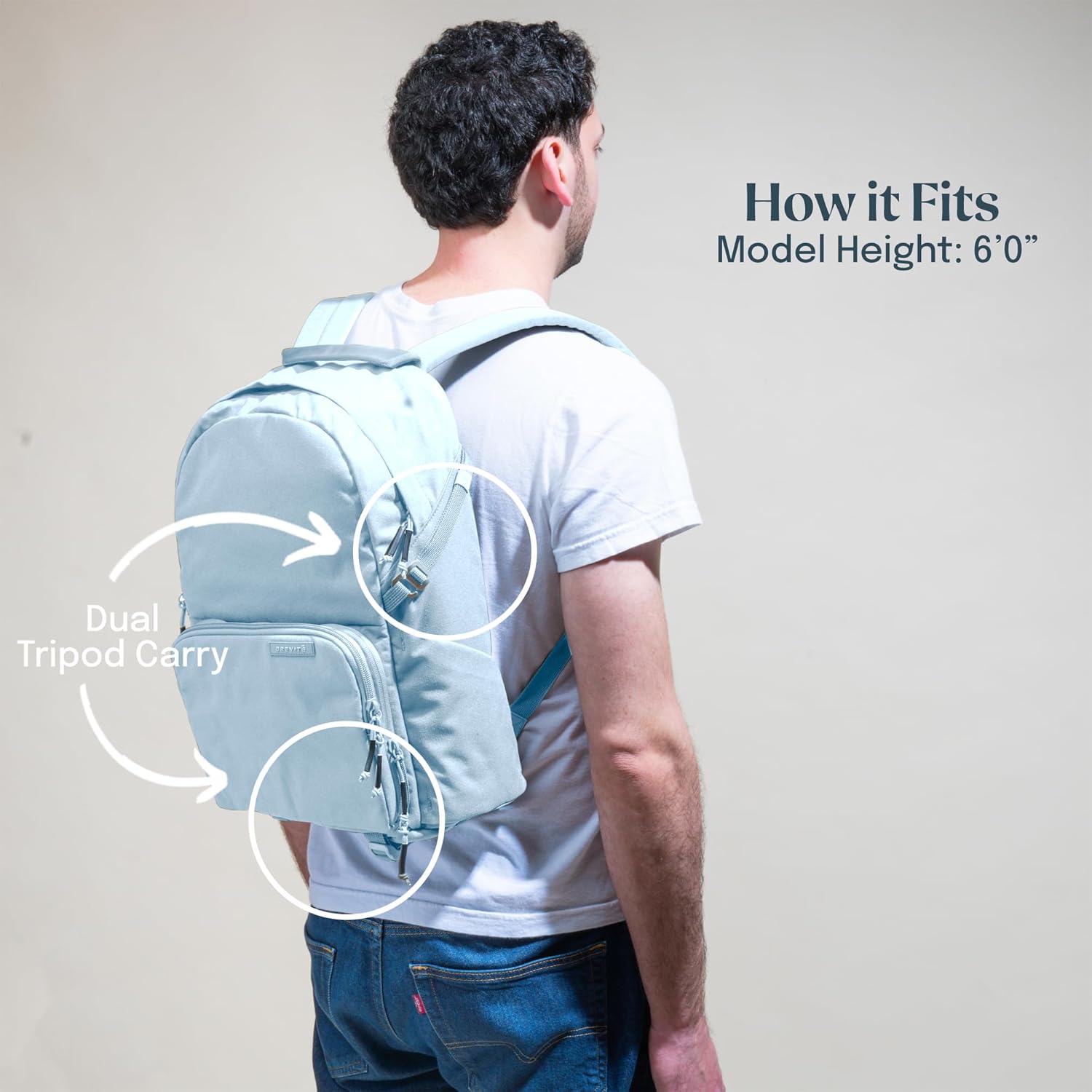 BREVITE Jumper Photo Mochila compacta para cámara una mochila de fotografía minimalista y apta para viajes, compatible con accesorios para
