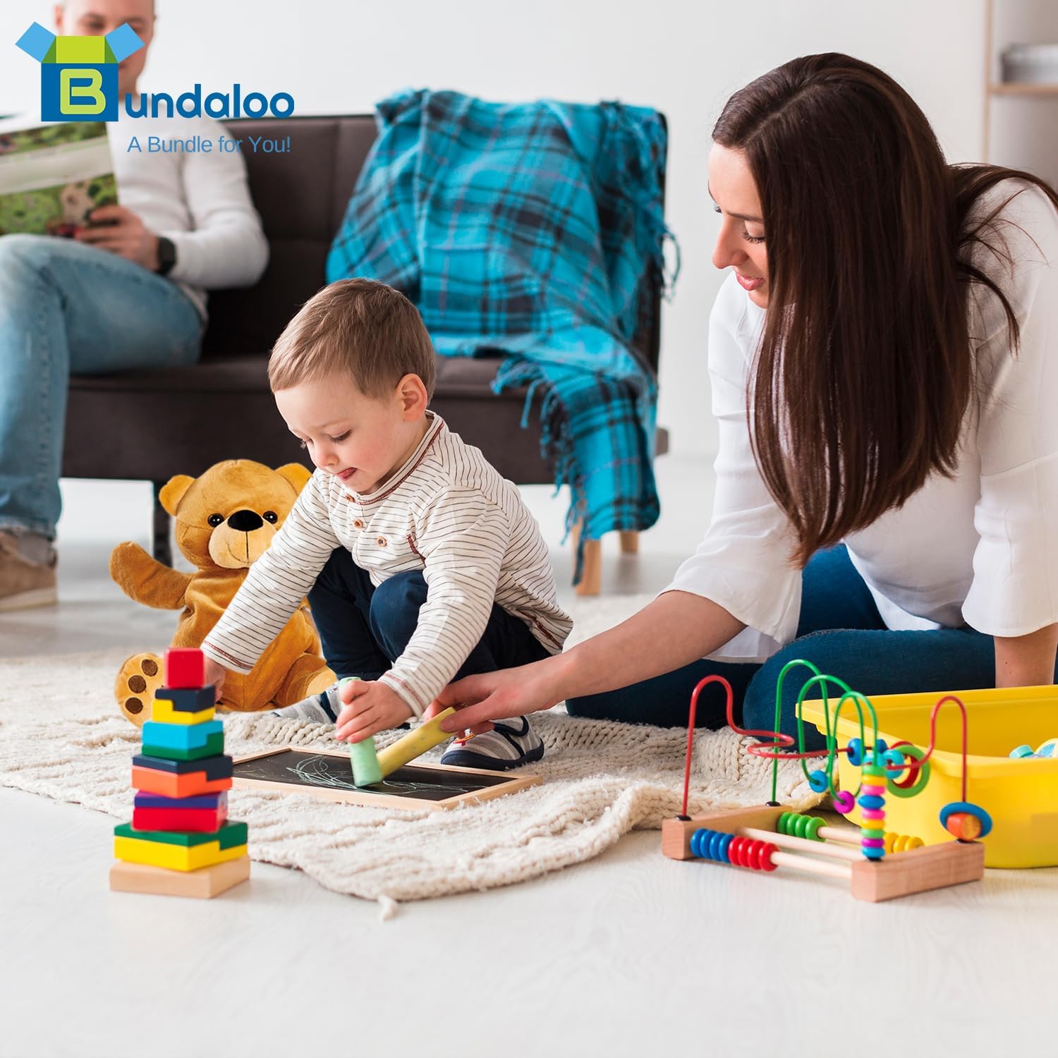 Bundaloo Oso de peluche que aplasta con el canto animado para niños – Juega juegos y canta canciones