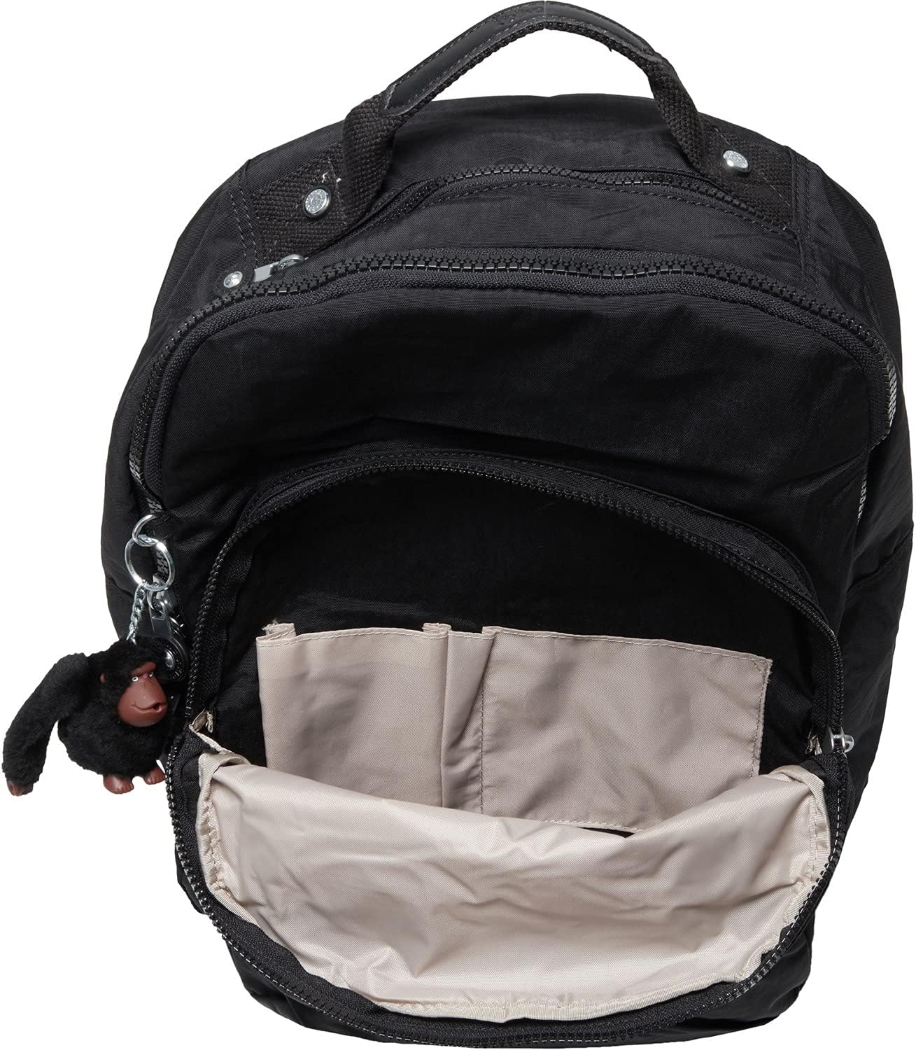 Kipling Seoul Go – Laptop, acolchado, correas ajustables para mochila, cierre de cremallera, Negro Tonal, Mochila