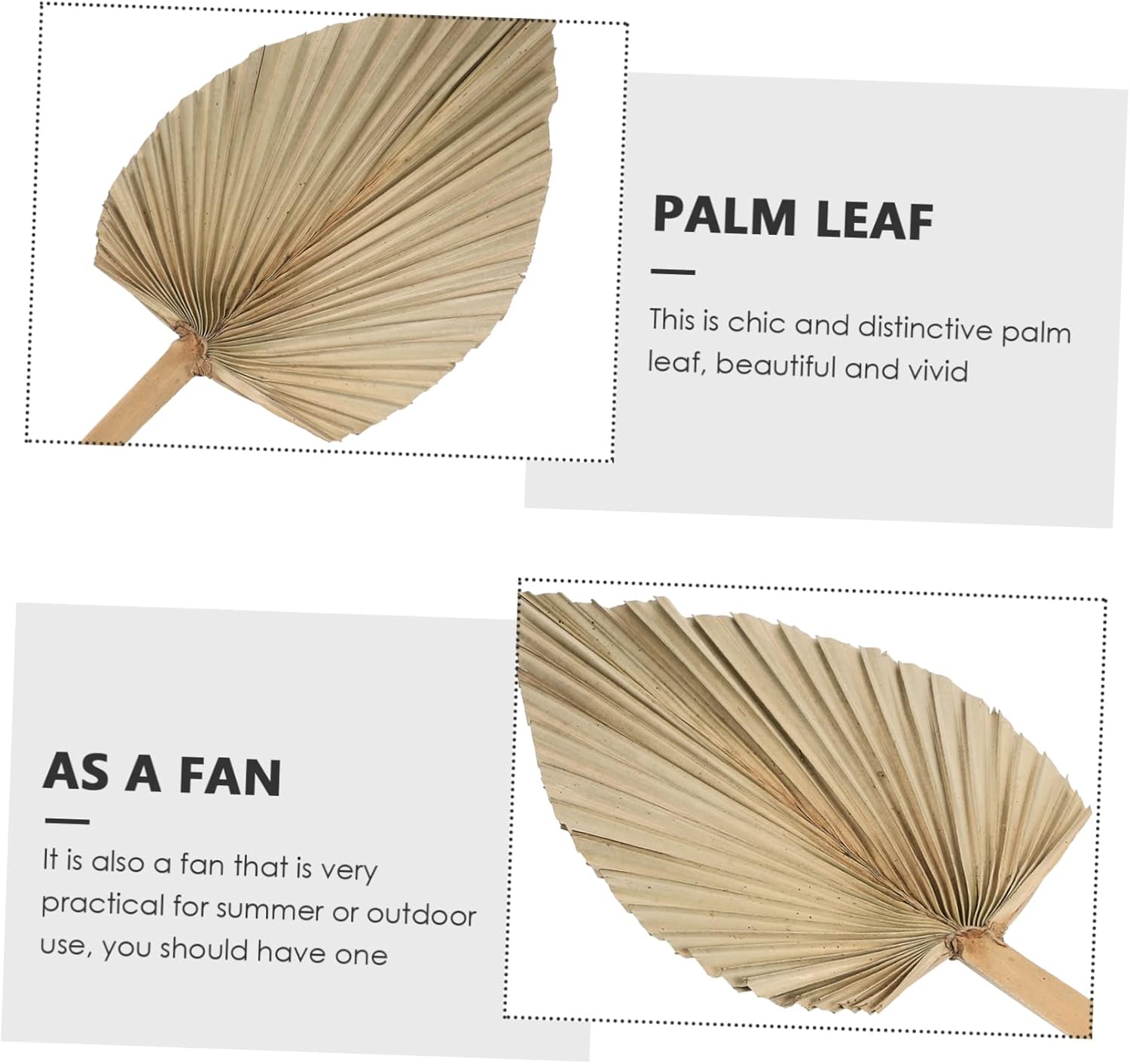 Abaodam 8 Pcs Dried Palm Leaves Flower Vases Decorative Fake Leaves Dried Natural Monstera Leaf Decor Jungle Decorations Dried Leaf Adornment Palm