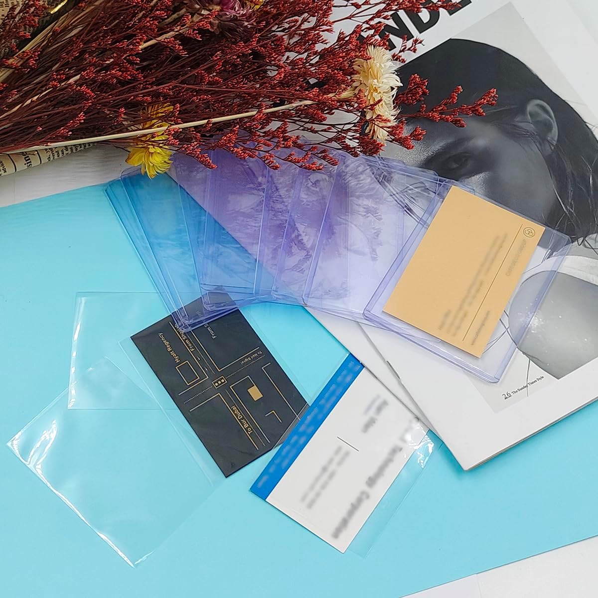 150 fundas para tarjetas comerciales, 3 x 4 pulgadas, 50 protectores de plástico duro para tarjetas de béisbol + 100 fundas suaves transparentes,