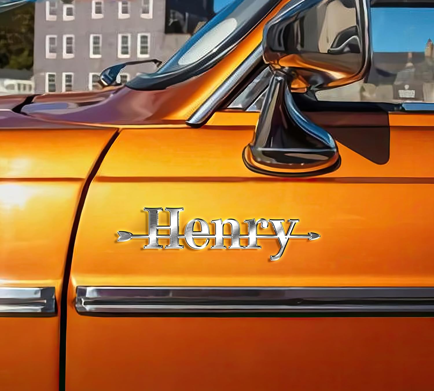Emblema de coche personalizado con letra de tiro con arco con nombre 3D, placa de identificación de repuesto para maletero, emblema de letras de