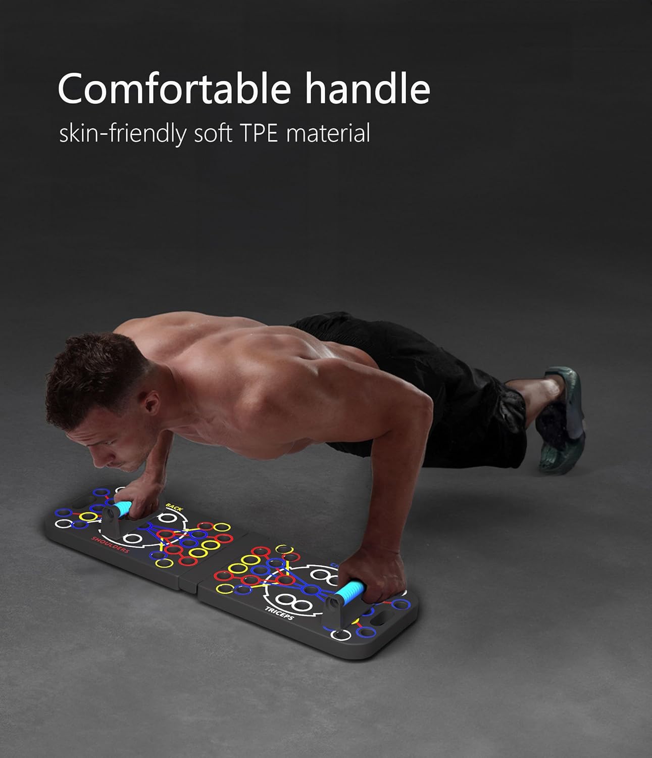 Tabla de flexiones multifuncional, sistema de barra de flexiones para fitness, equipo de ejercicio muscular para piso, pecho, quemar grasa,