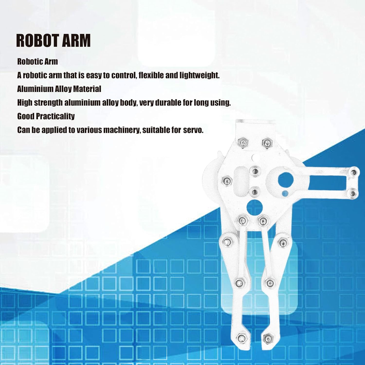 Abrazadera del robot de la aleación de aluminio, brazo robótico industrial del robot de la abrazadera mecánica del brazo del agarrador de la garra
