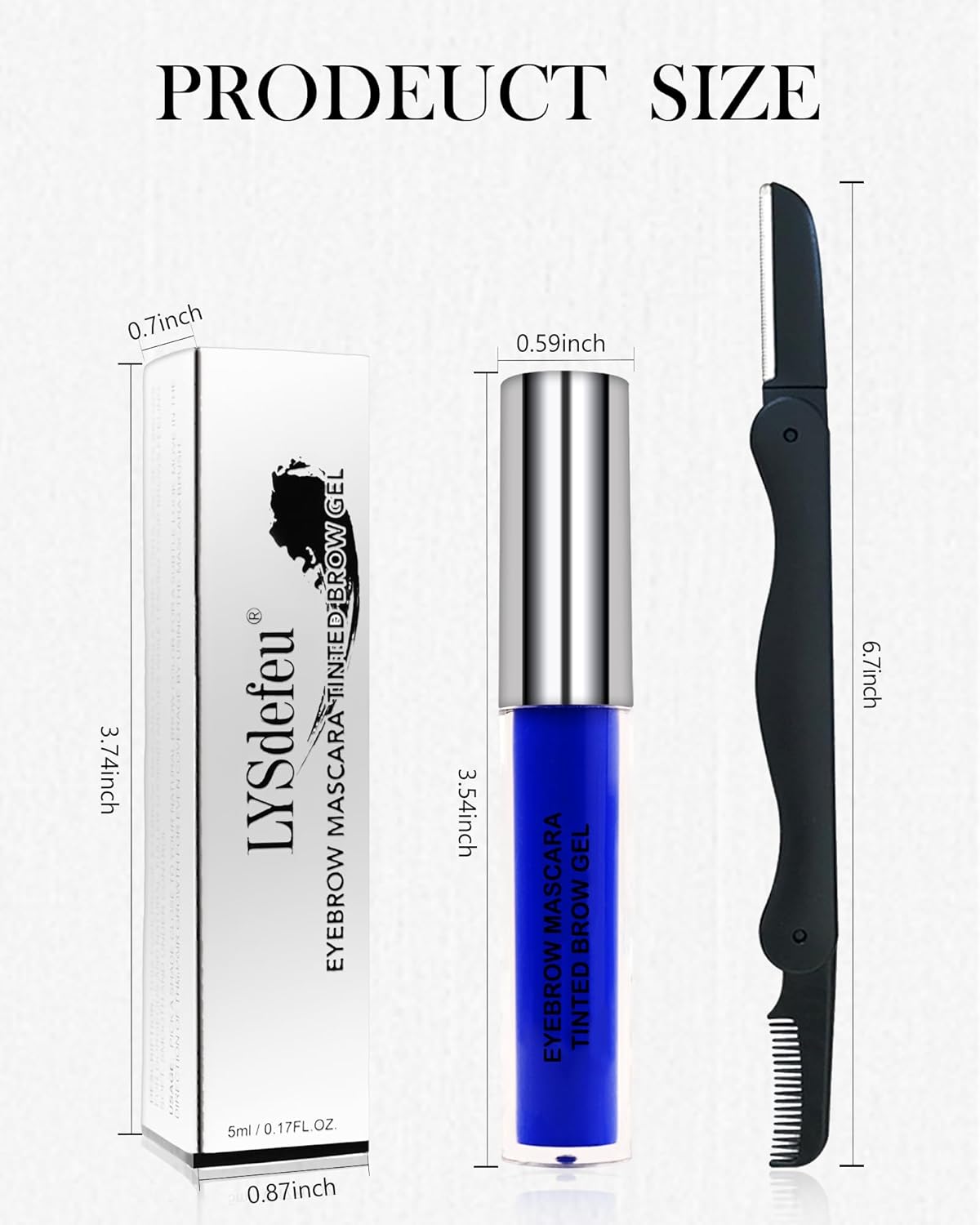 Gel de rímel tintado para cejas, 1 unidad, resistente al agua, a prueba de manchas, pegamento líquido de color para cejas, relleno de cejas tintado,