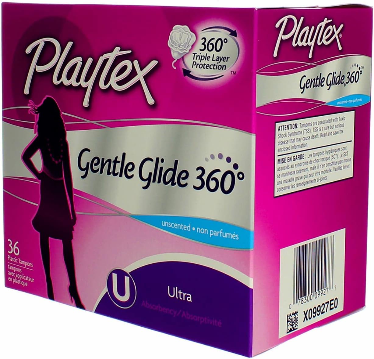 Playtex Gentle Glide – Tampones sin perfume, ultra absorbencia, 36 unidades (paquete de 6)