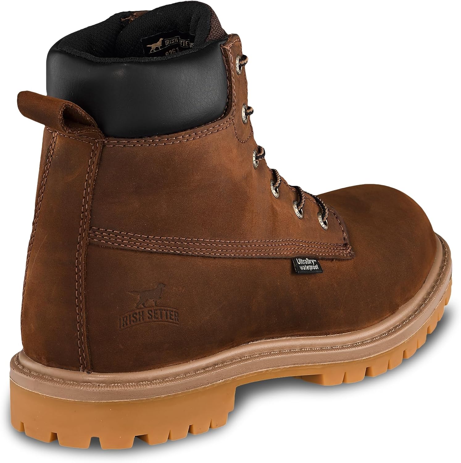 Irish Setter, Hopkins, para hombre, 6 pulgadas, impermeable, puntera de seguridad de aluminio, bota de trabajo, marrón