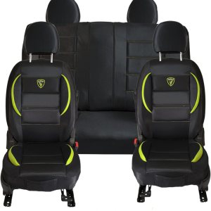 Cubre Asientos de Carros Set Fundas Universal Juego 11 piezas Forros Deportivos Negro Verde Cubre Asientos de Carros Set Fundas Universal Juego 11 piezas Forros Deportivos Negro Verde